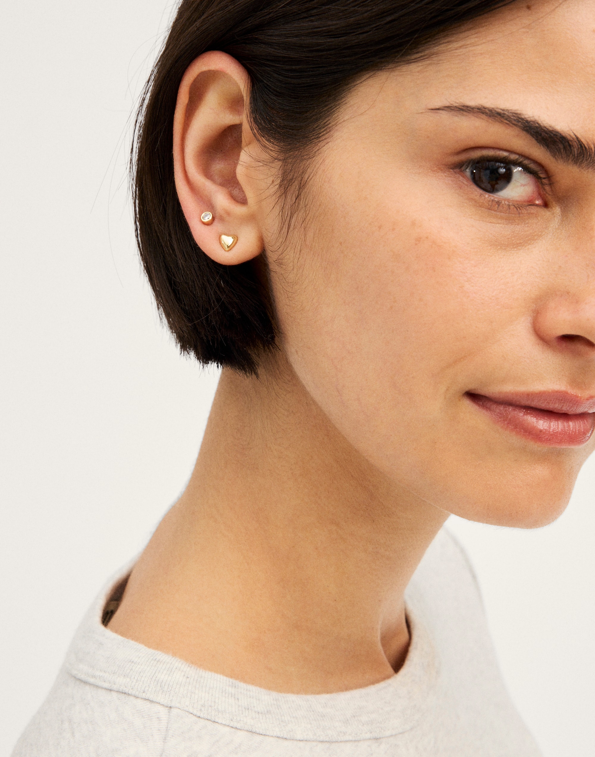 Heart Stud Earring Set