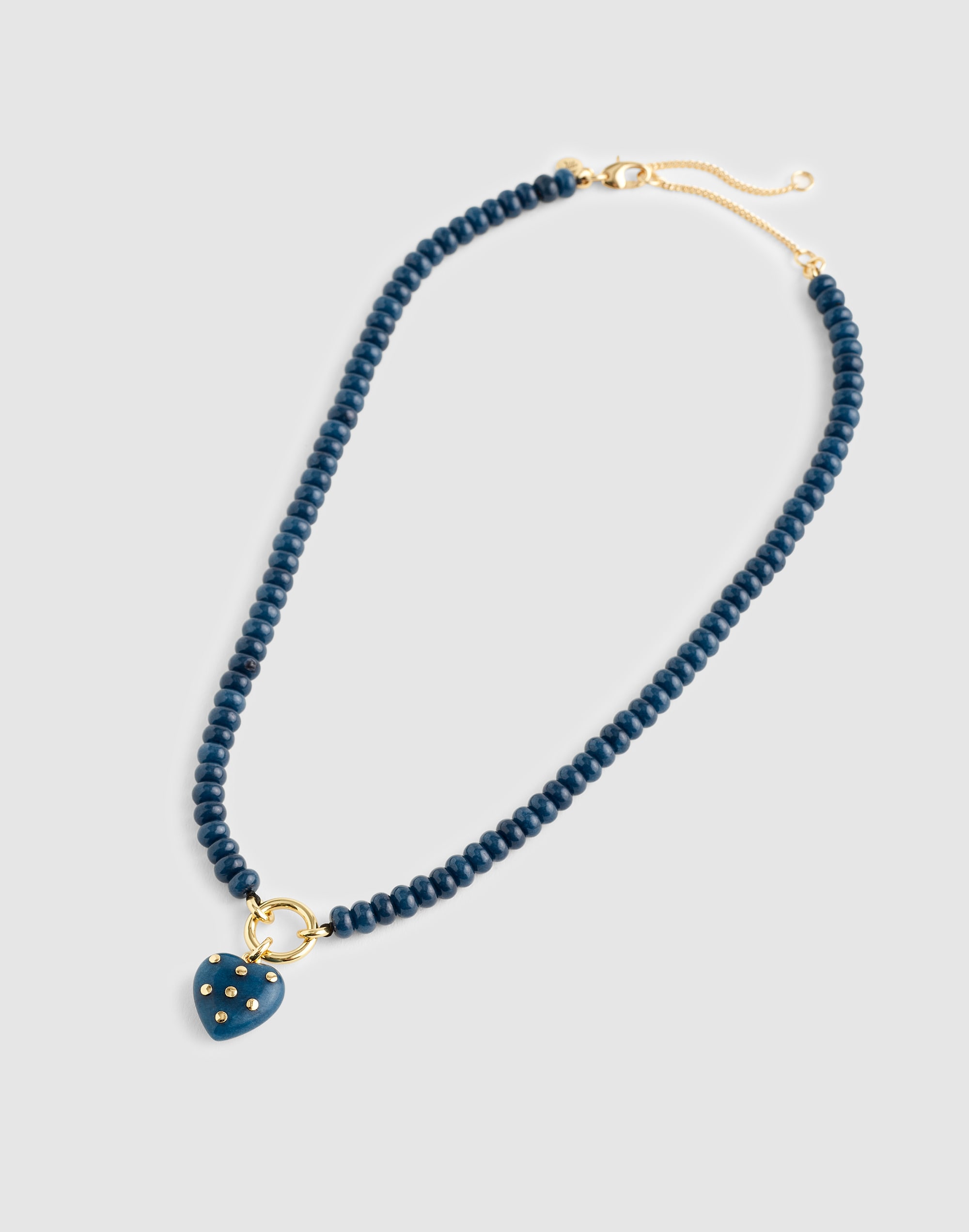 Semiprecious Beaded Charm Necklace