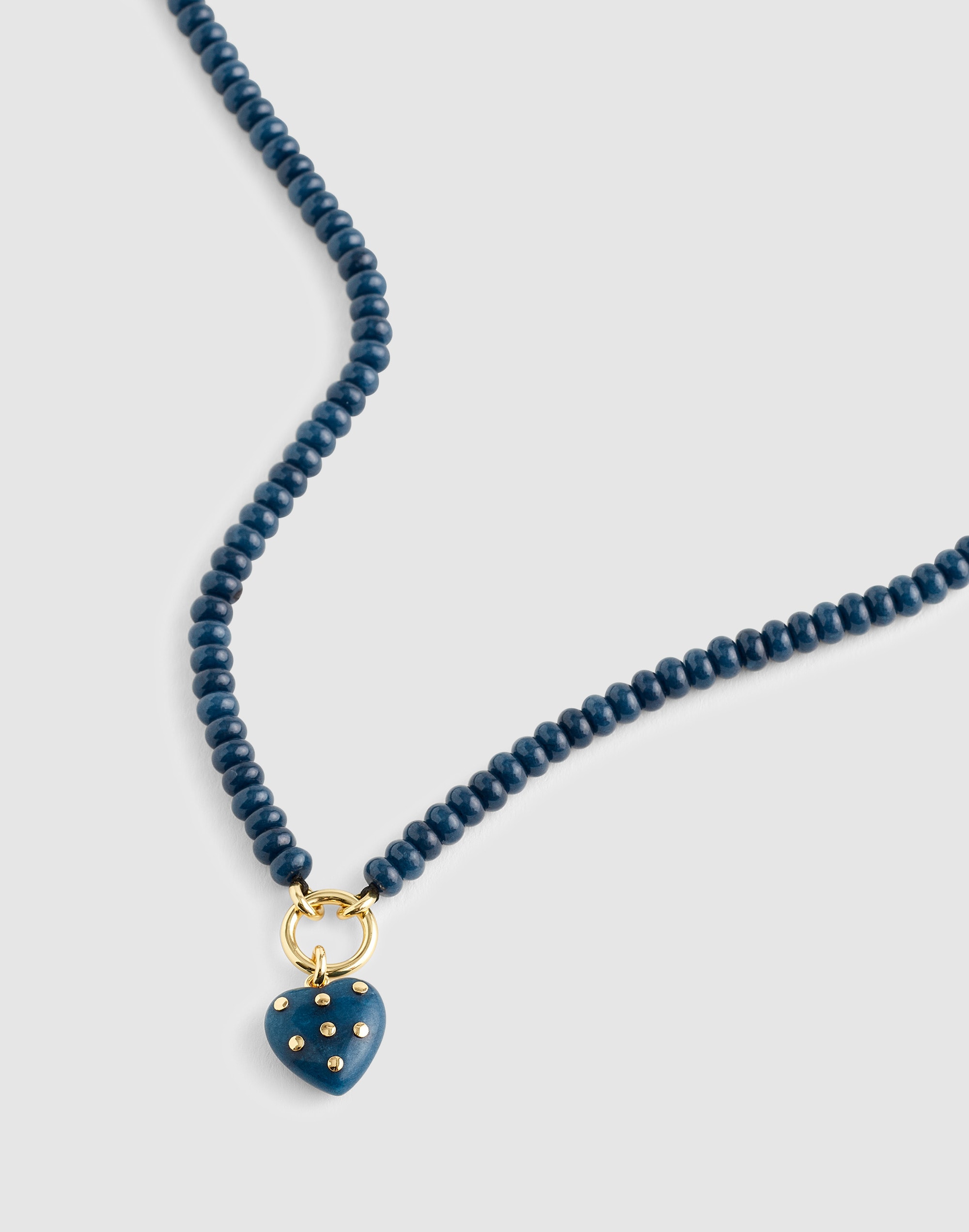 Semiprecious Beaded Charm Necklace