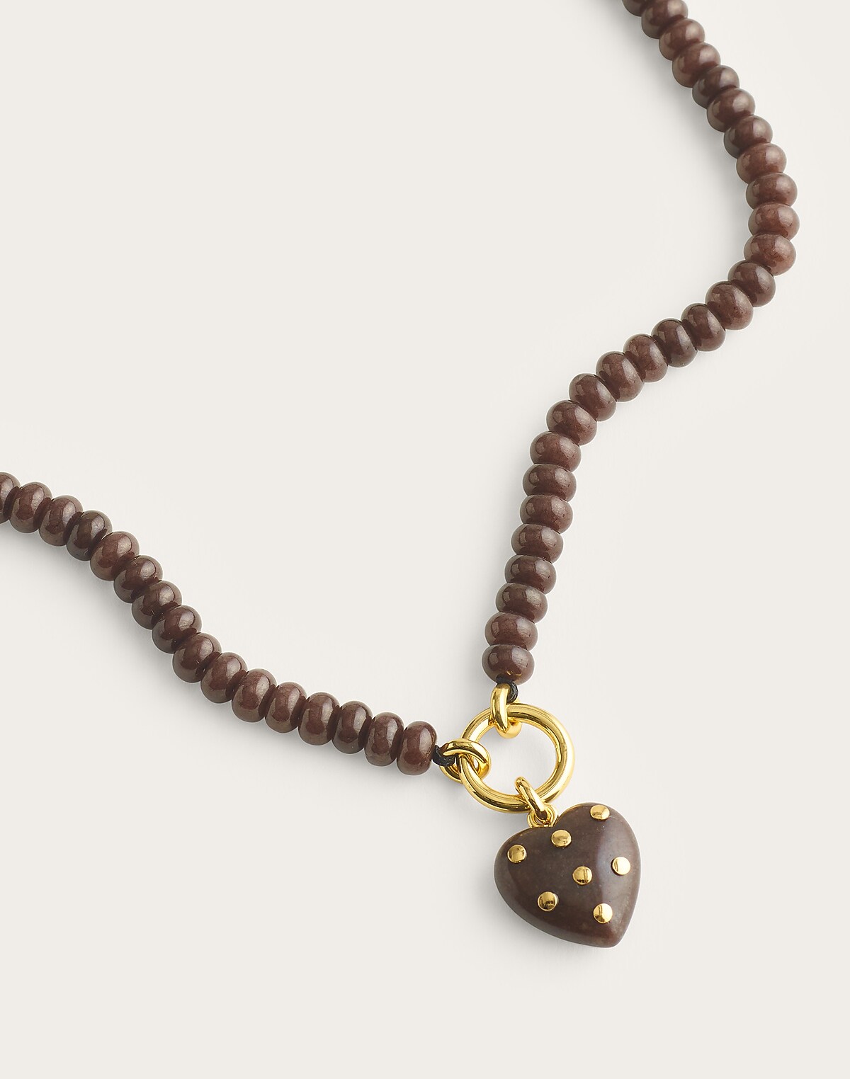 Semiprecious Beaded Charm Necklace