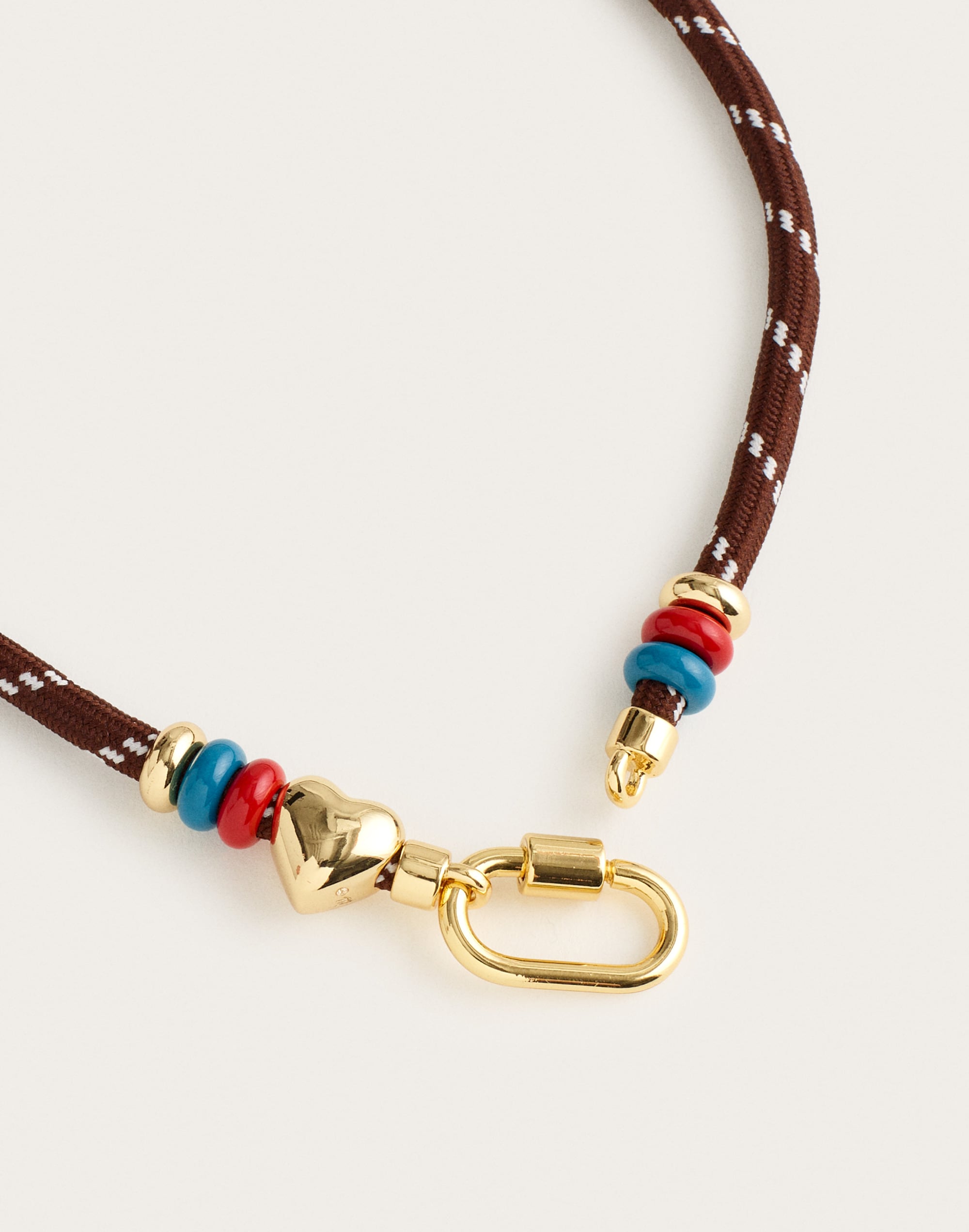Madewell Carabiner Paracord Charm Necklace In Smoked Claret