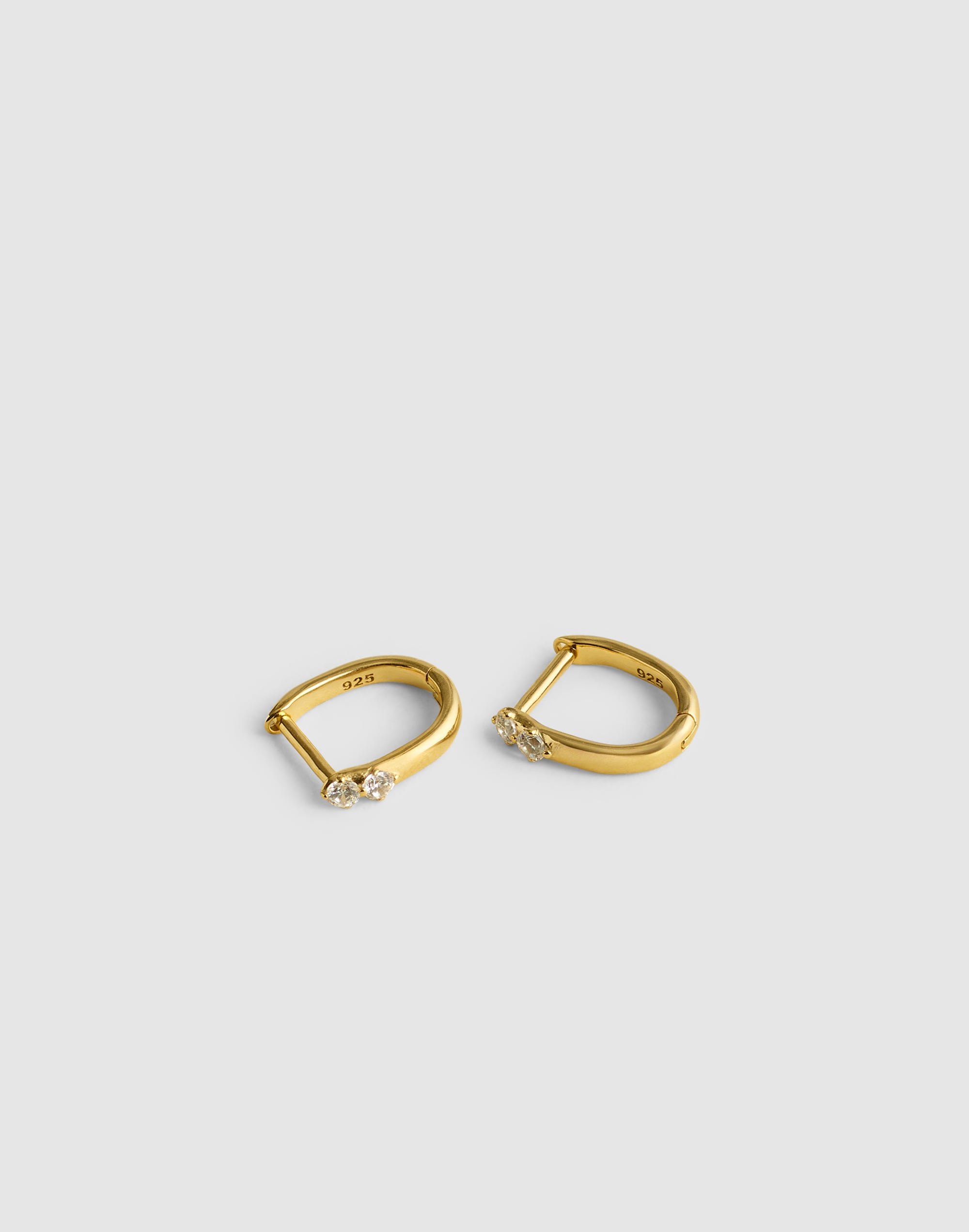 Demi-Fine Crystal Huggie Hoop Earrings
