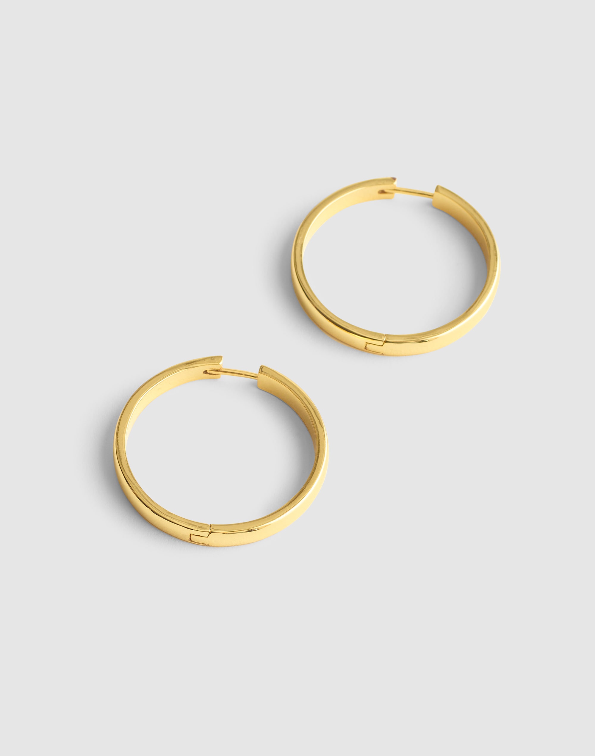 Madewell Classic Large Hoop Earrings In Warm Gold