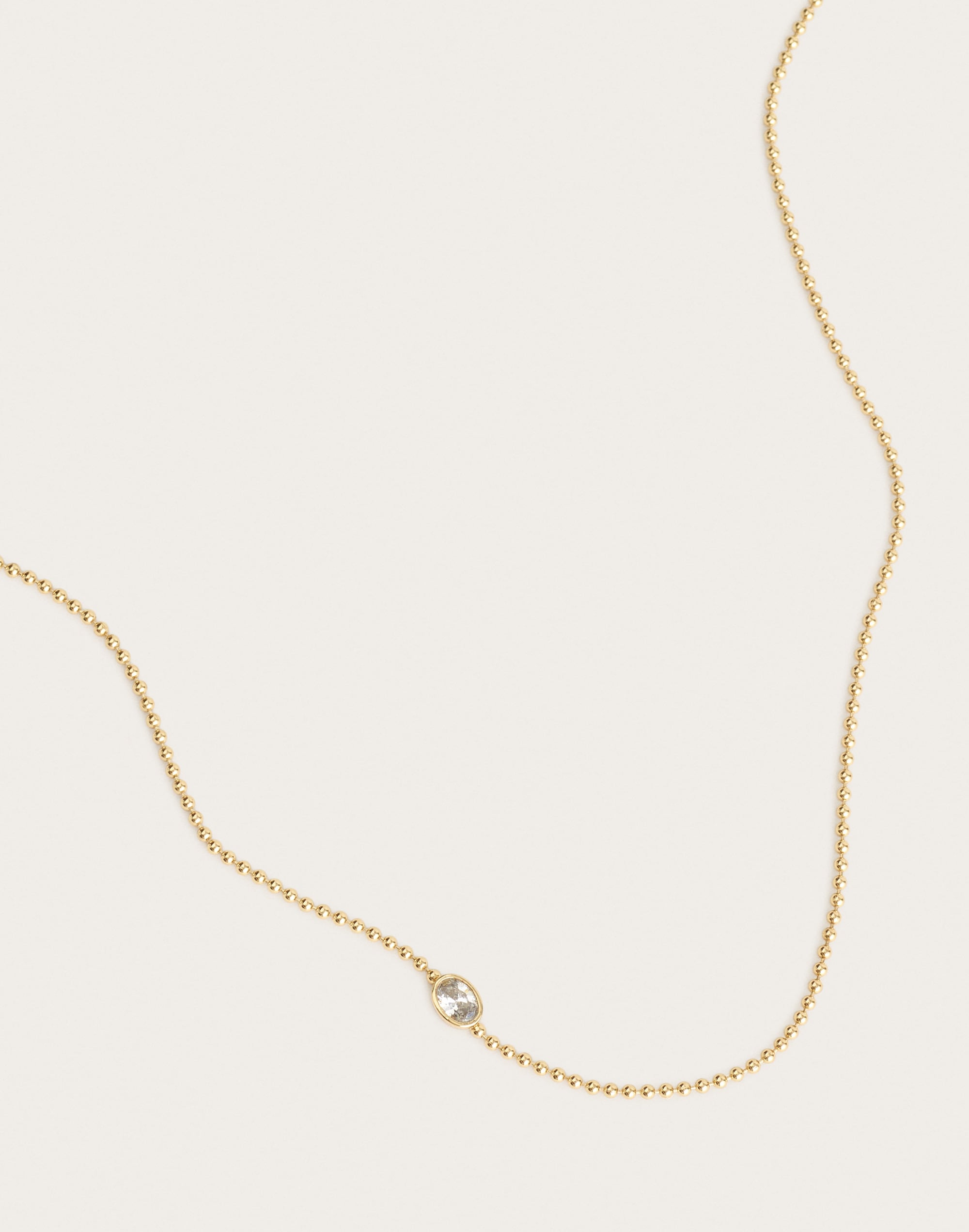 Bezel-Set Crystal Chain Necklace