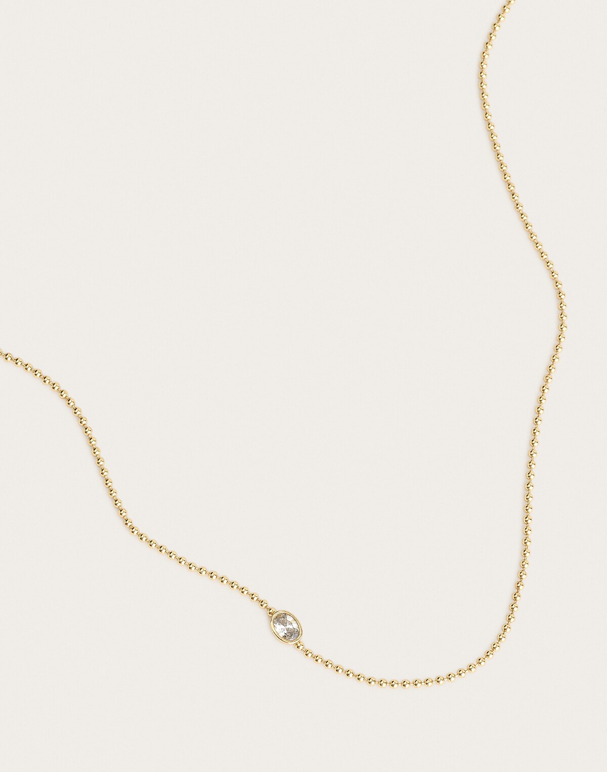 Bezel-Set Crystal Chain Necklace