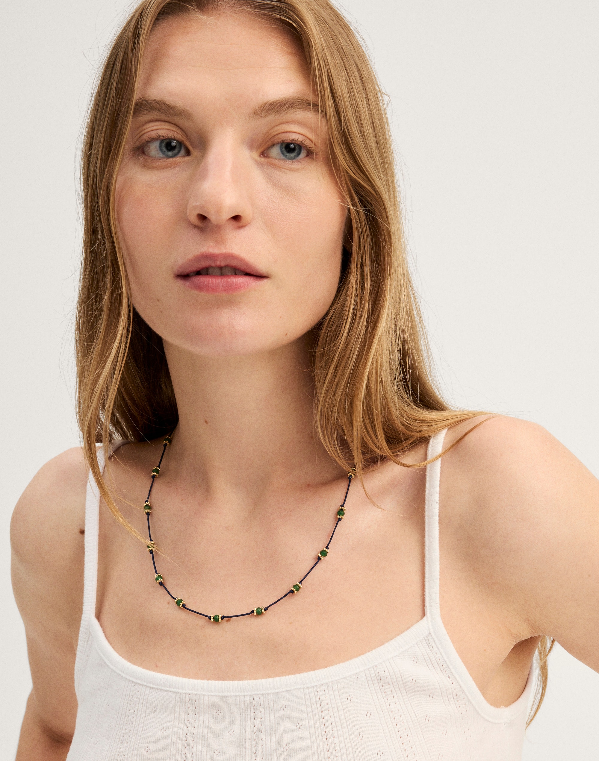 Beaded Long Station Necklace