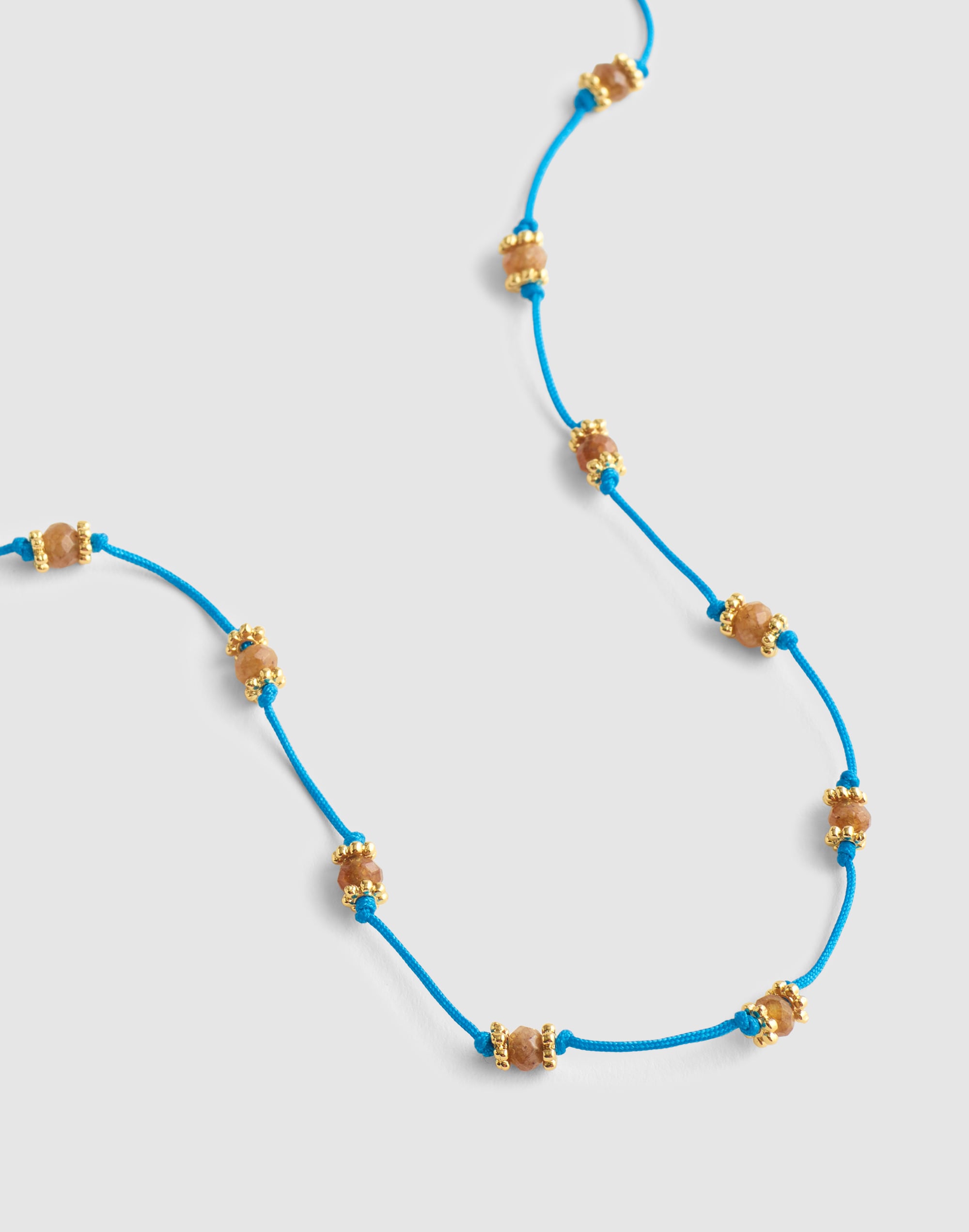 beaded long station necklace