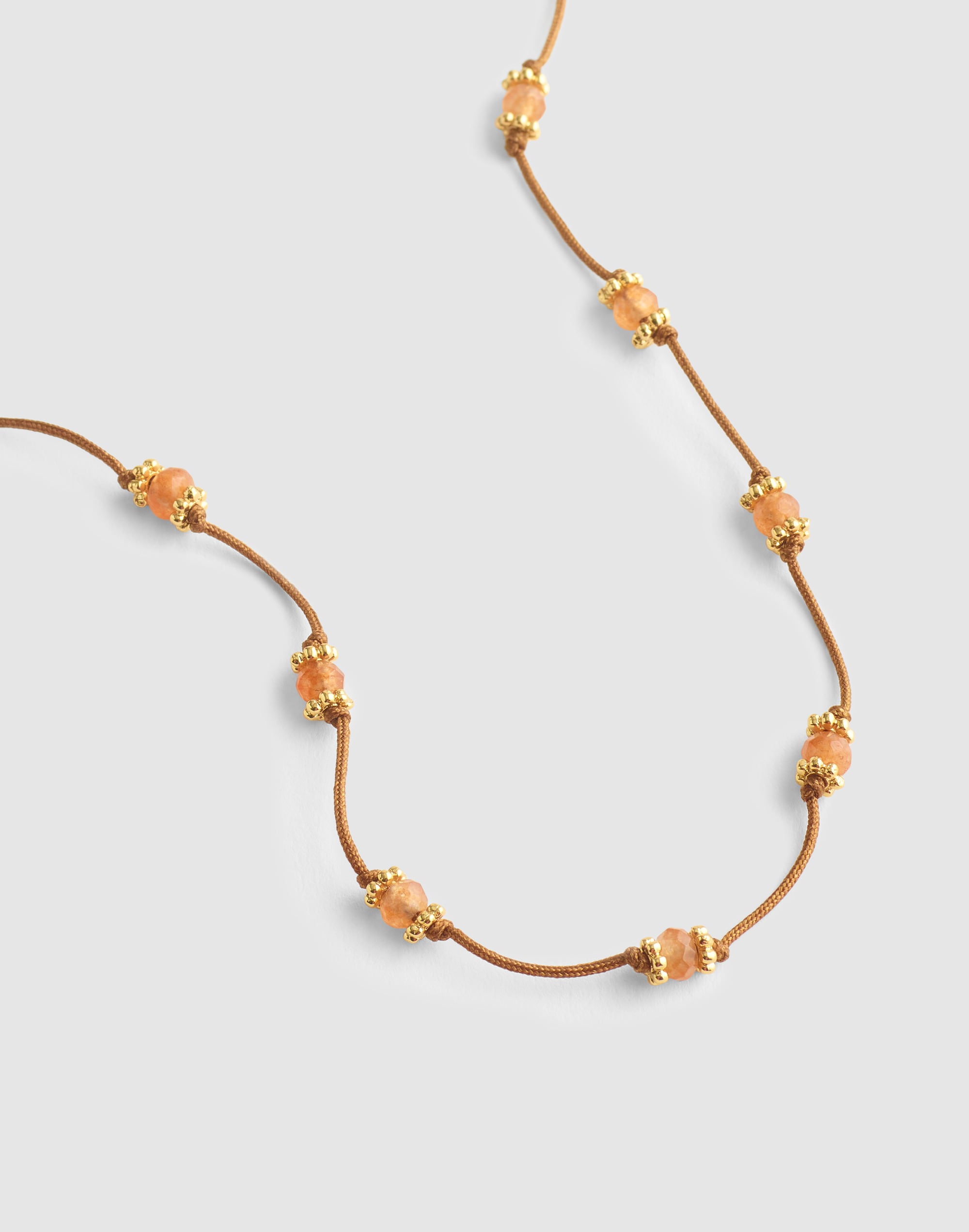 beaded long station necklace