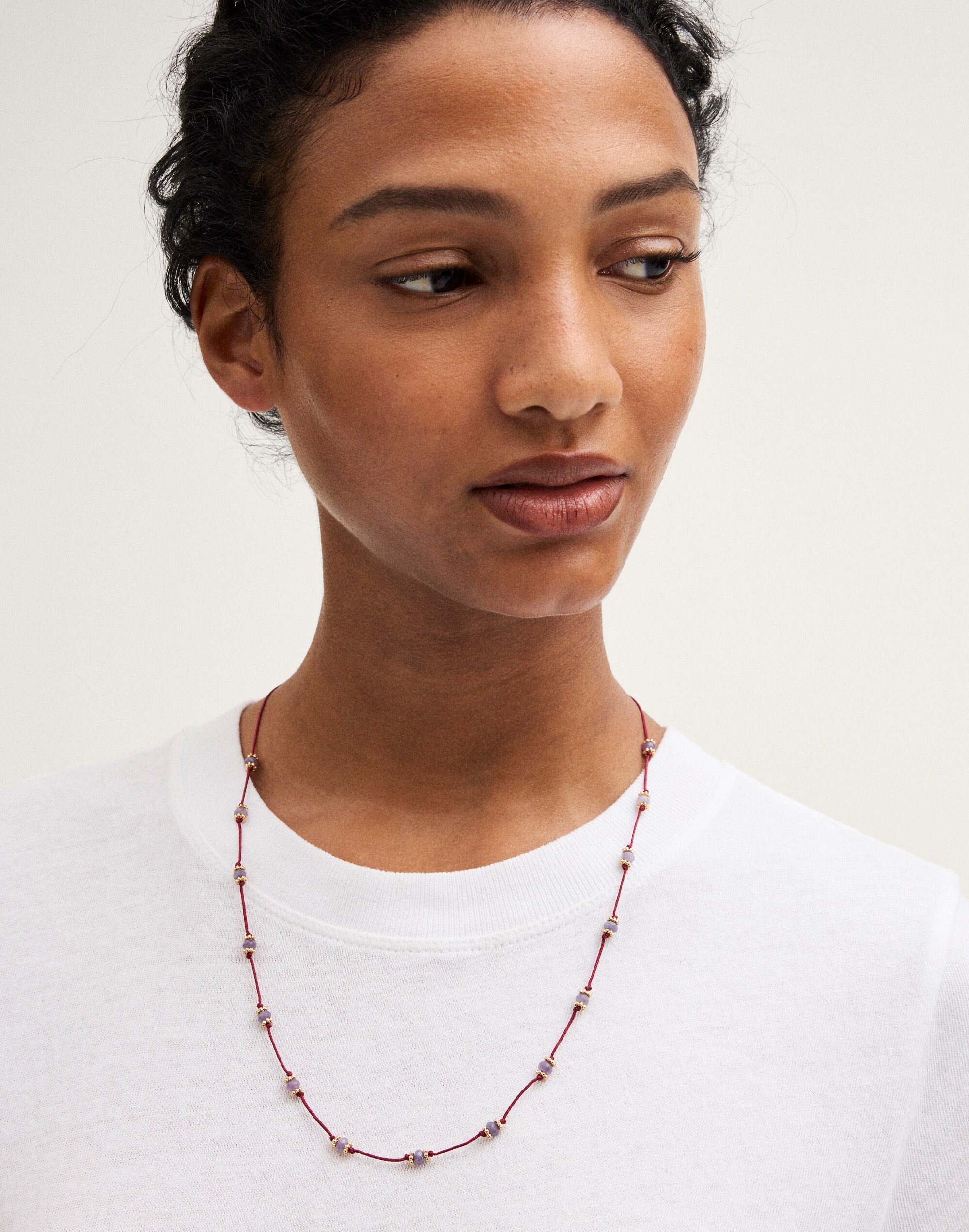 Beaded Long Station Necklace