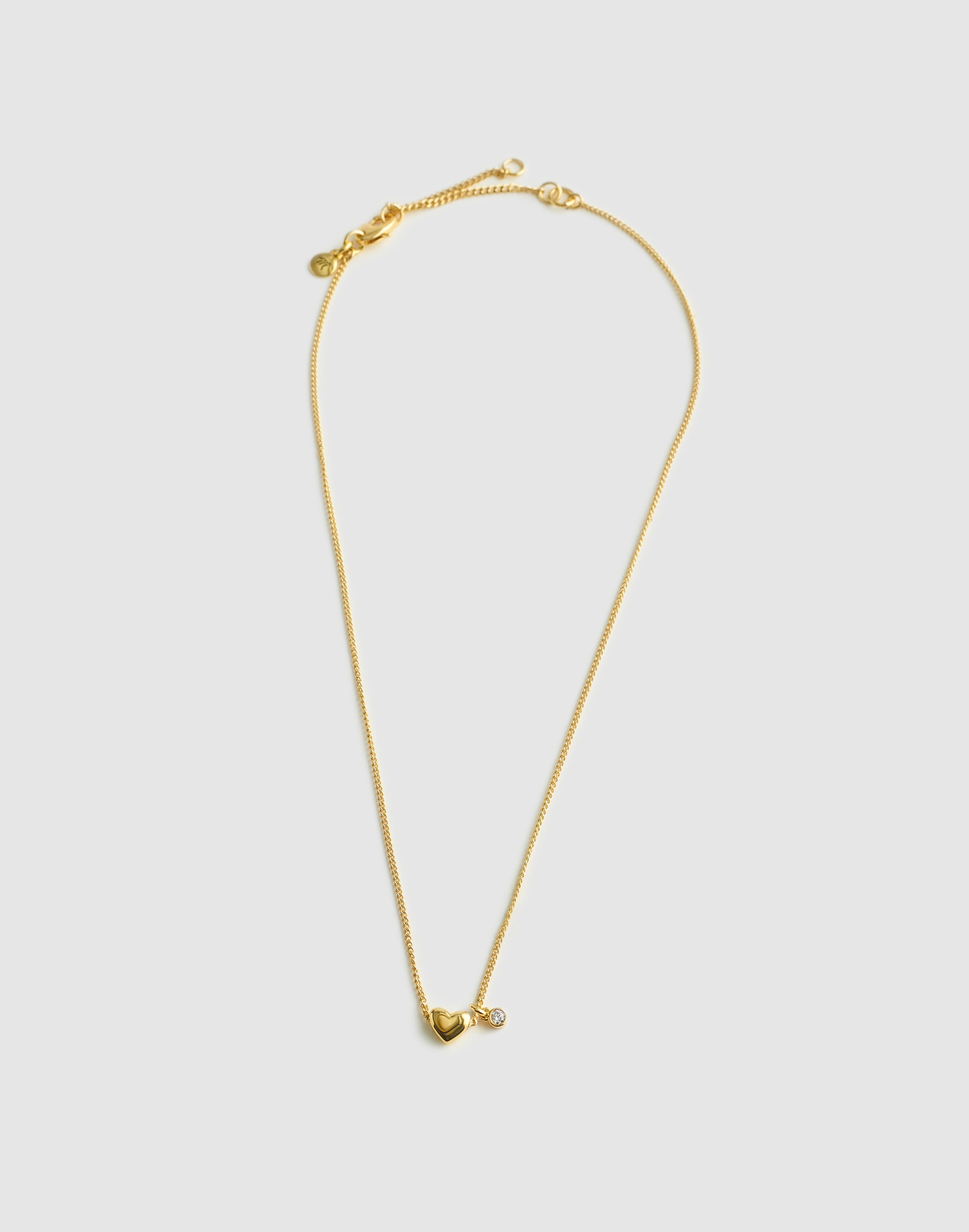 Heart Curb Chain Necklace