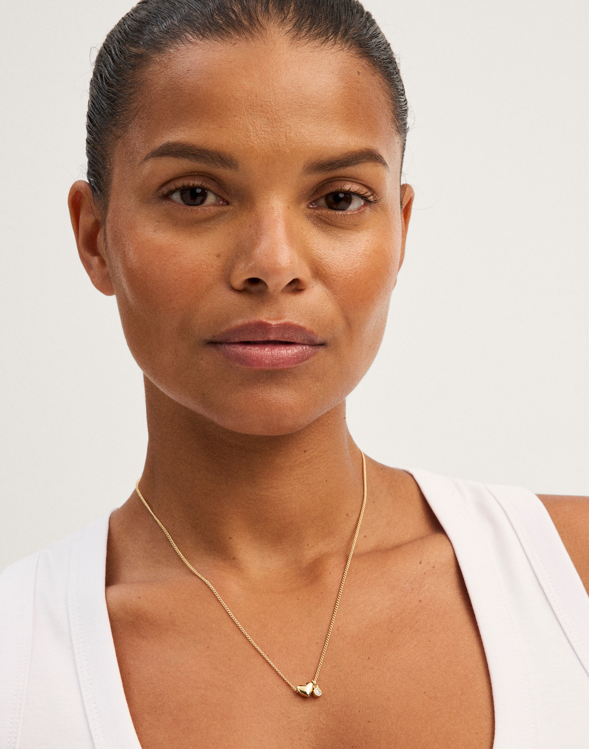 Heart Curb Chain Necklace