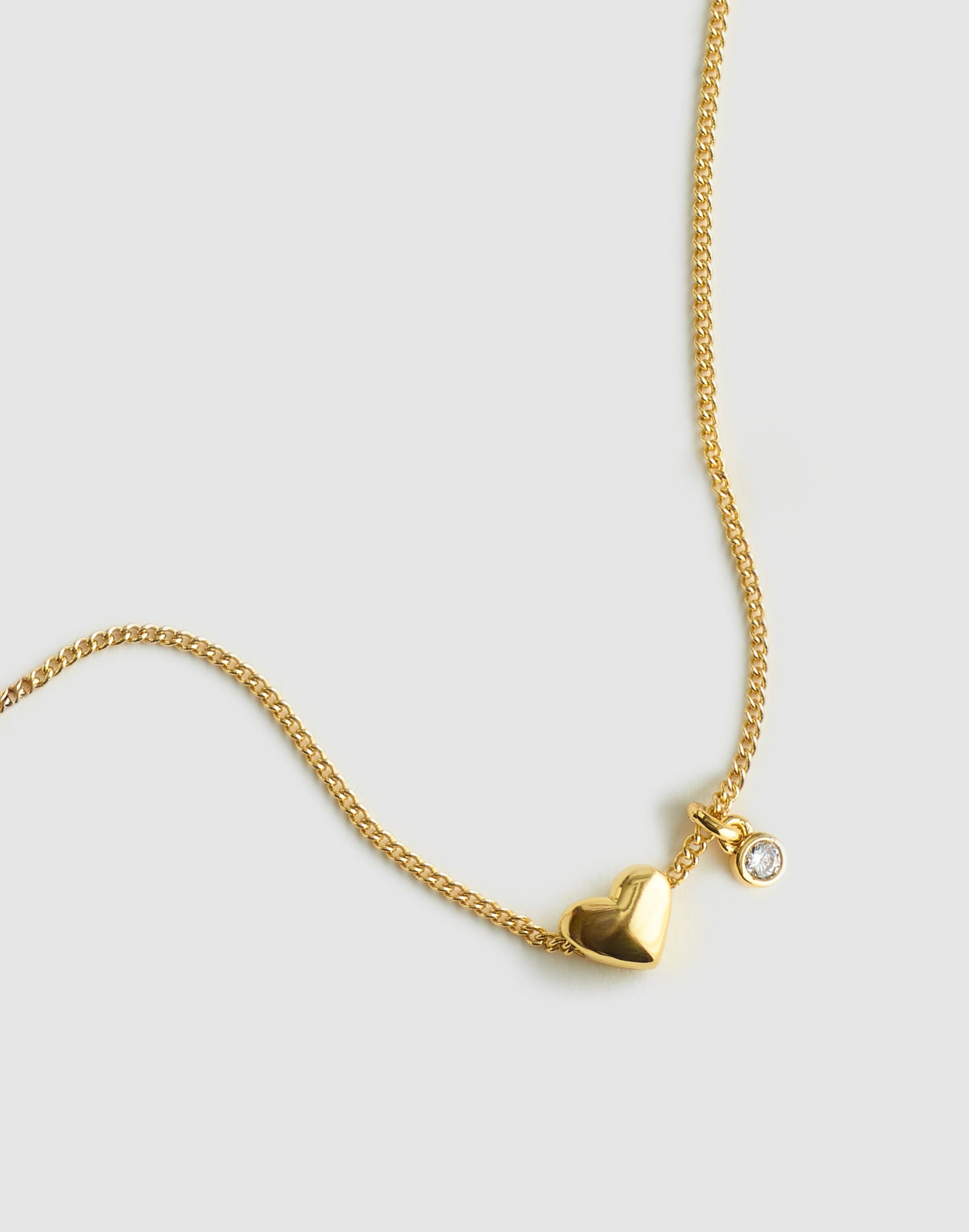 heart curb chain necklace