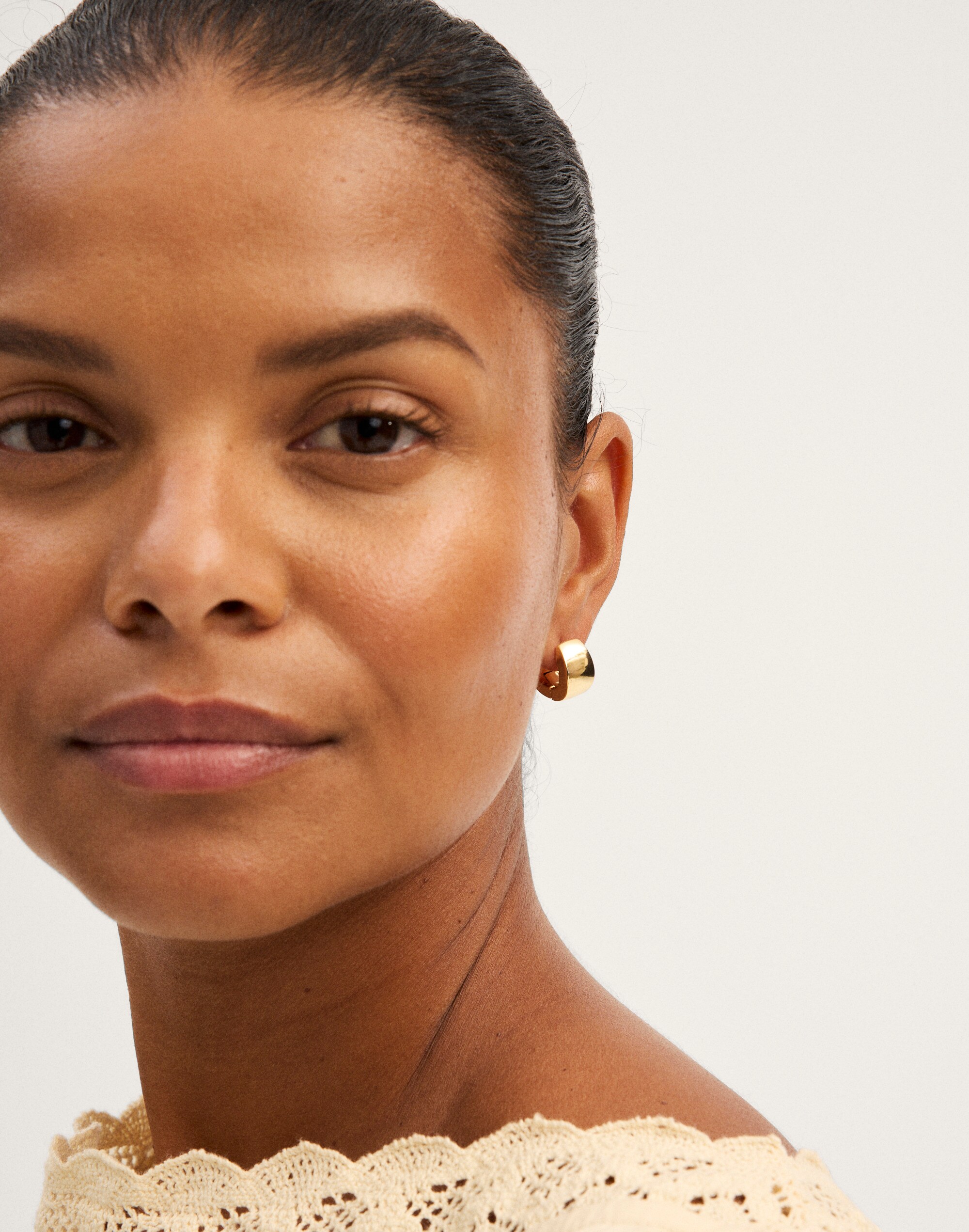 Chunky Huggie Hoop Earrings