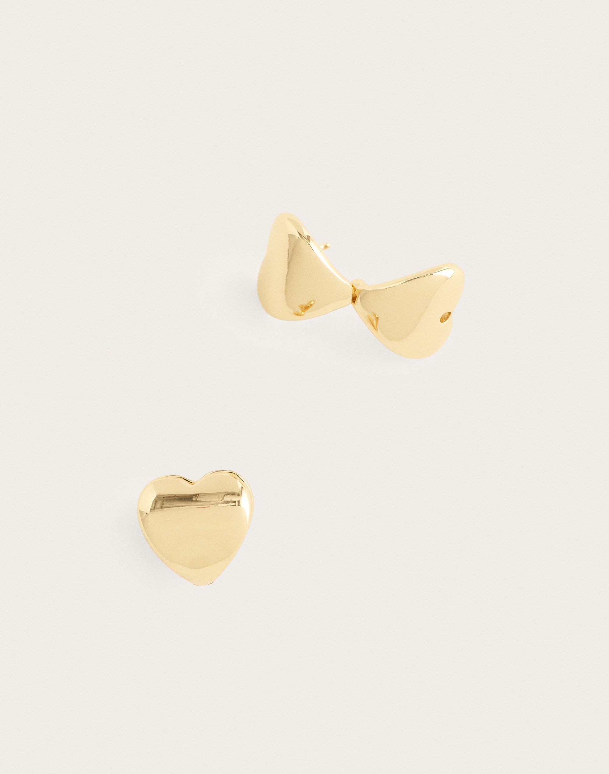 heart huggie hoop earrings