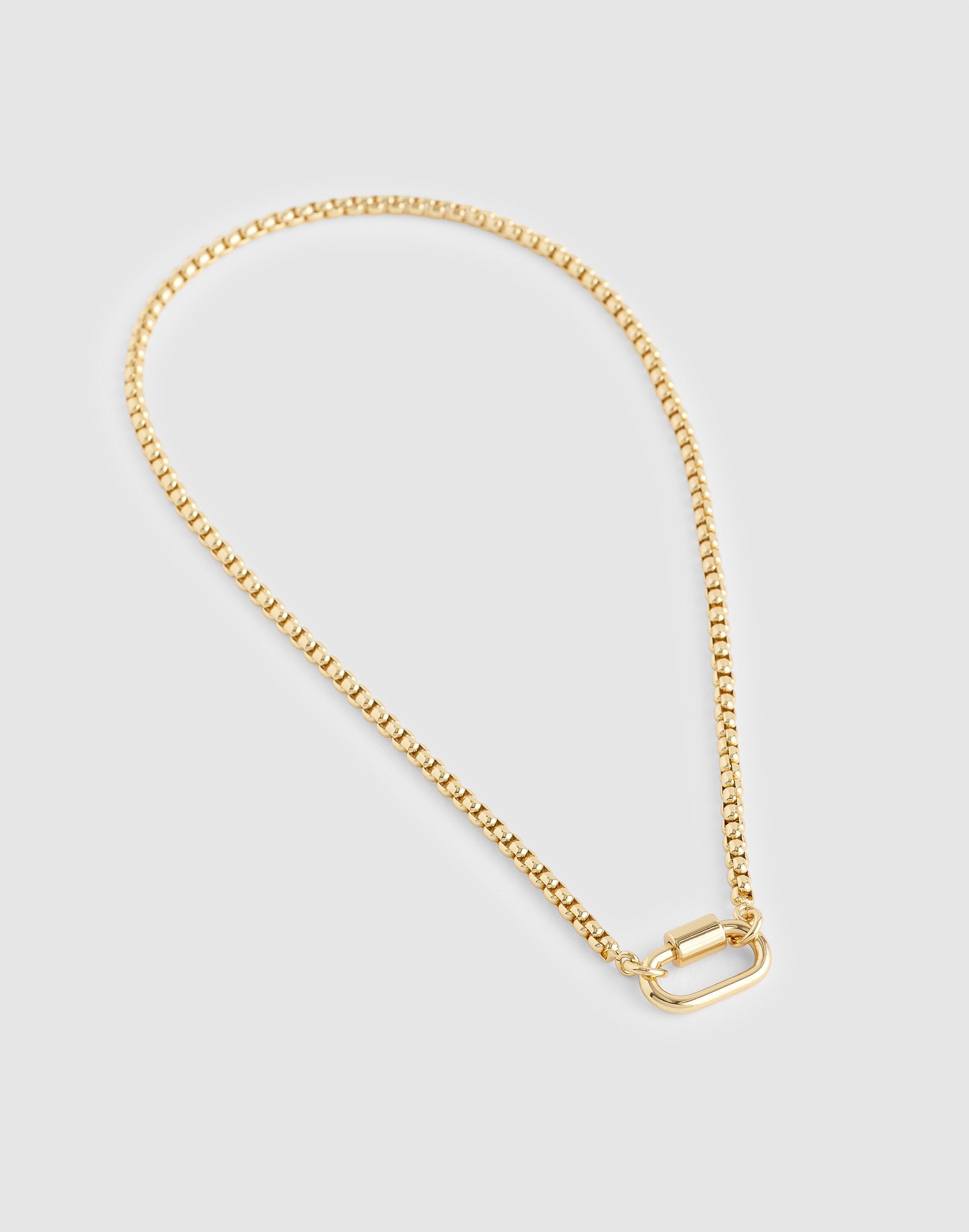 Carabiner Box Chain Necklace