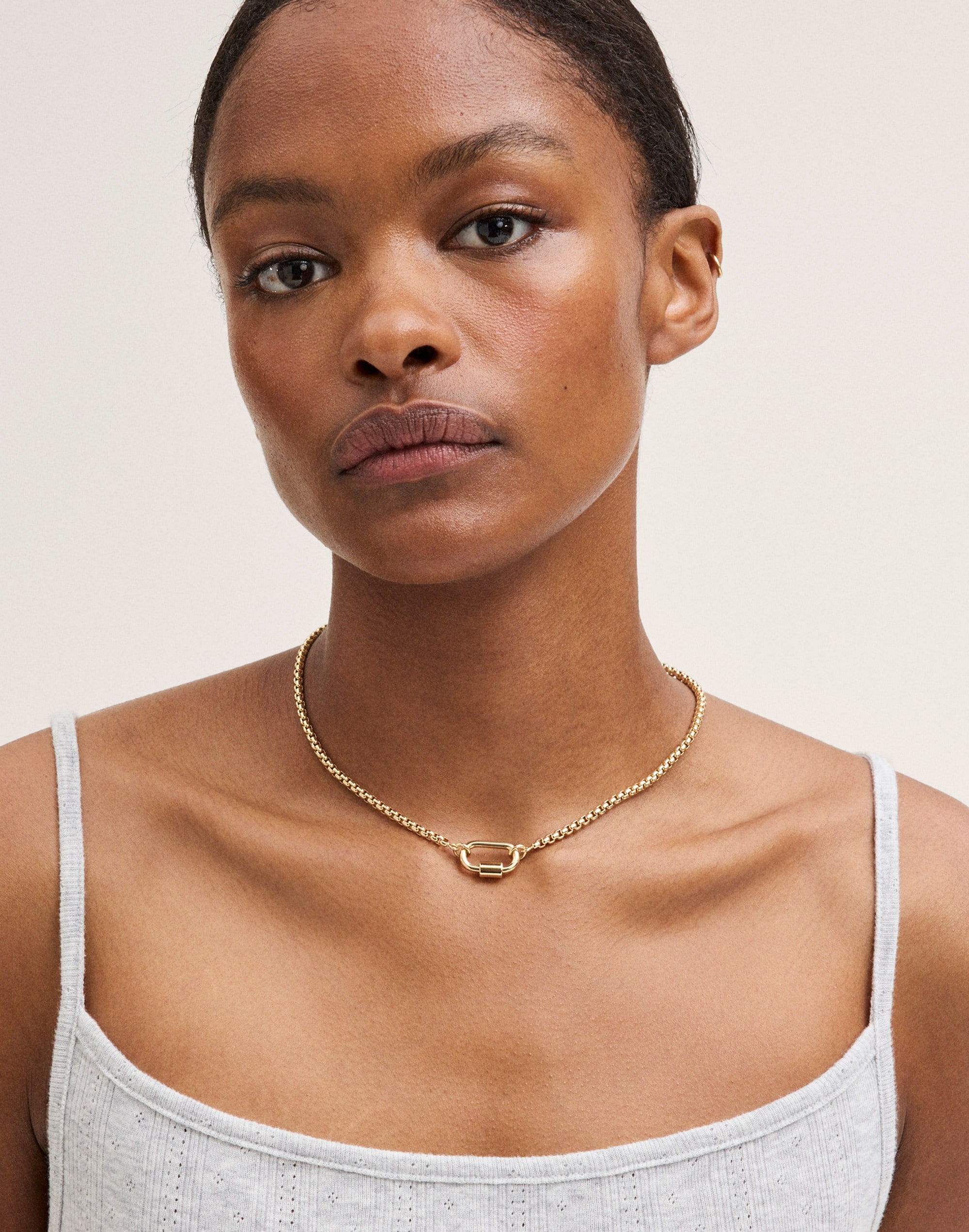 Carabiner Box Chain Necklace