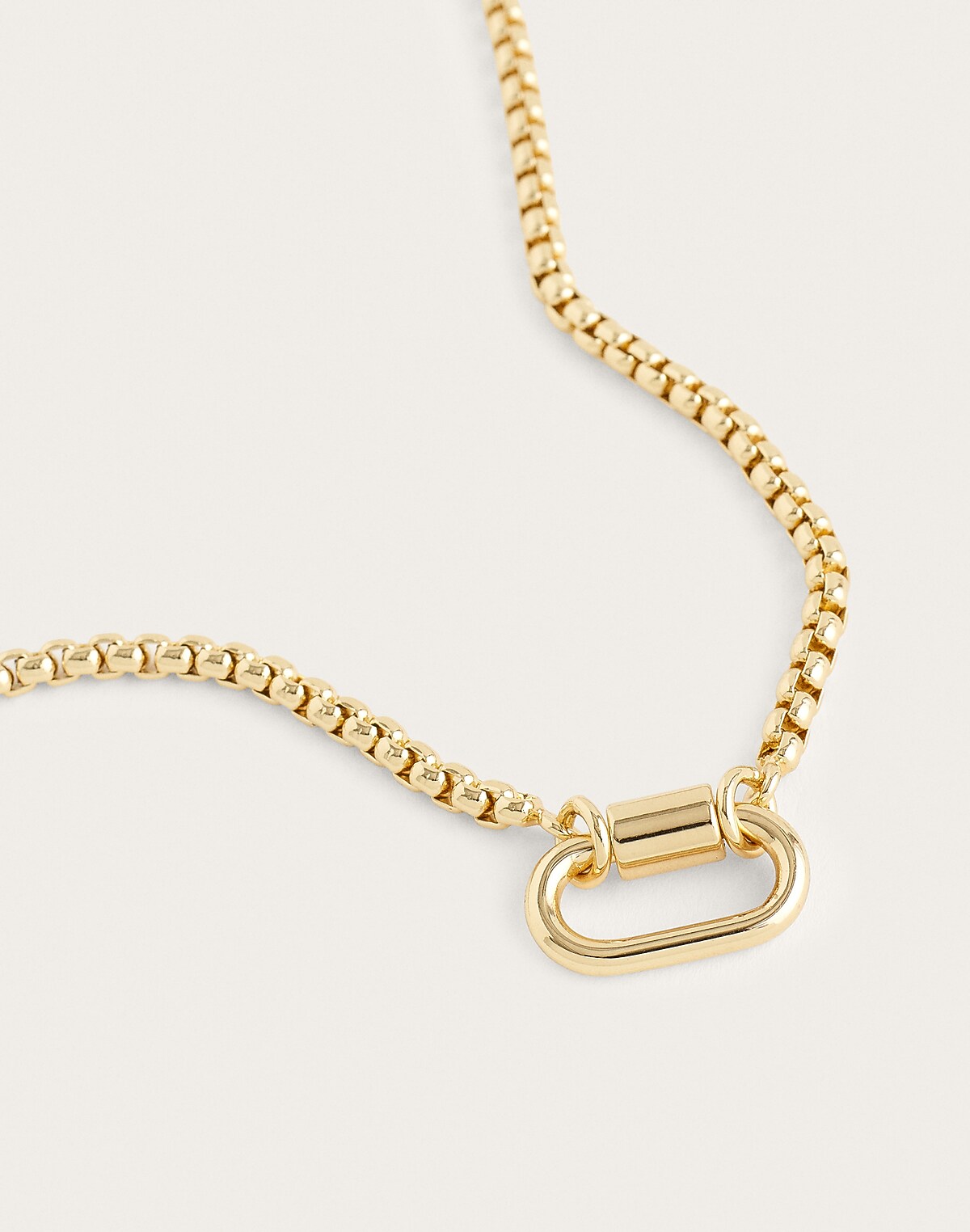 Carabiner Box Chain Necklace