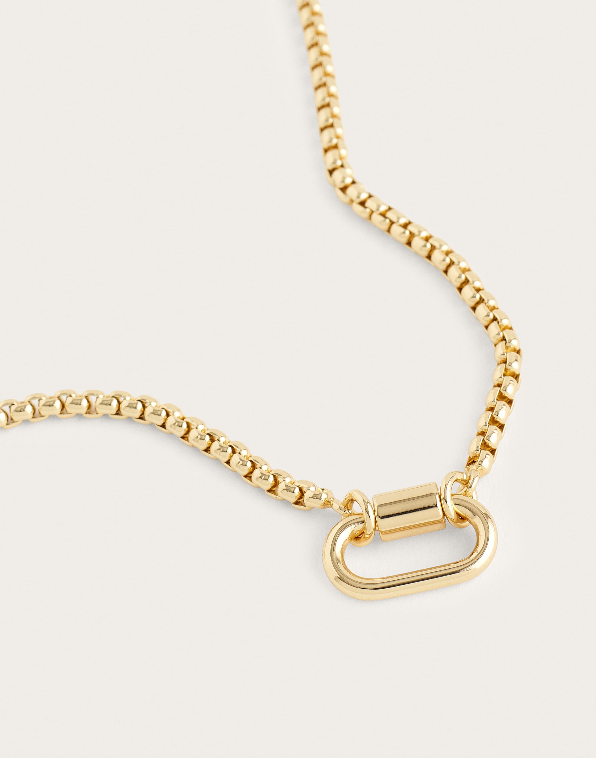 carabiner box chain necklace