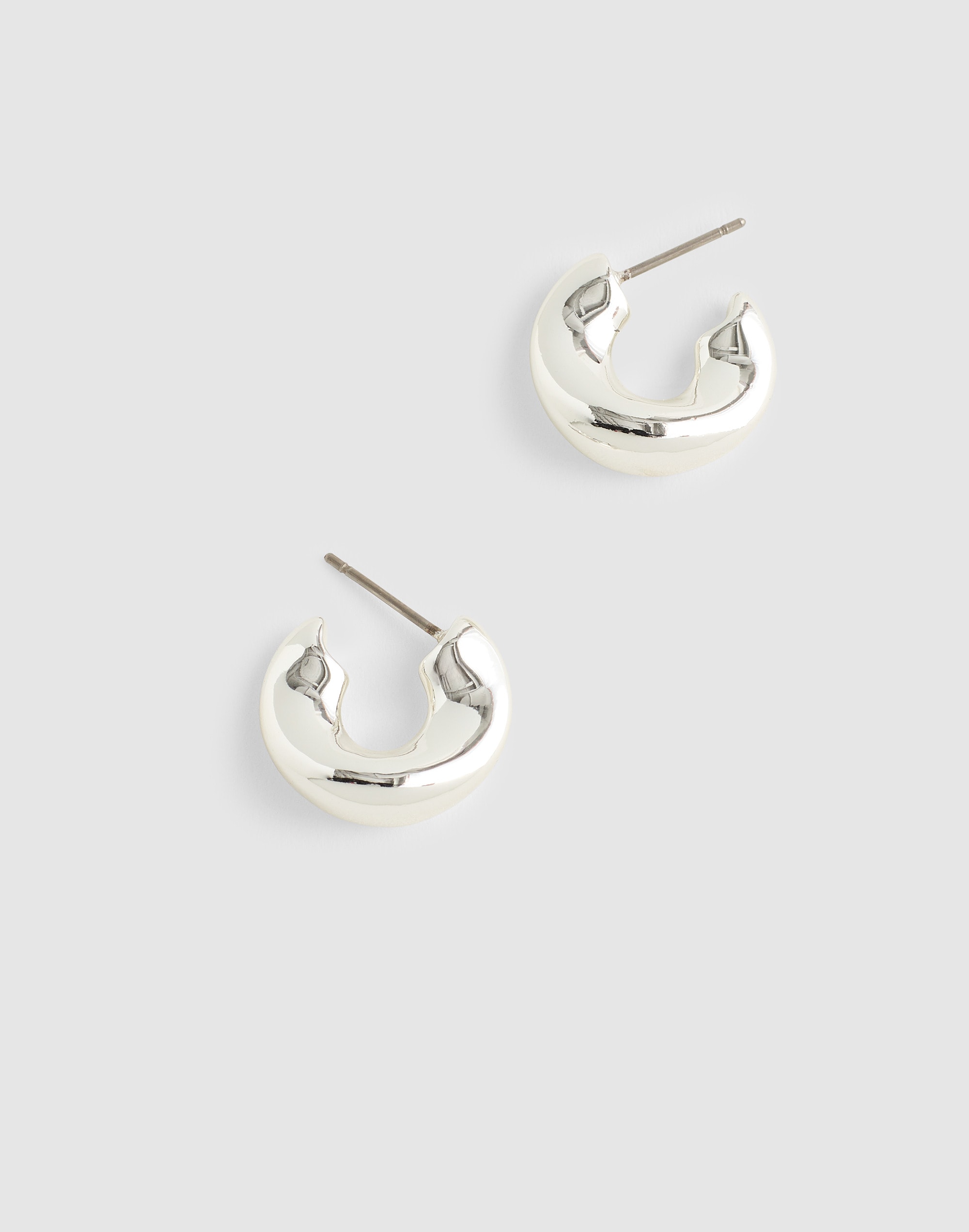 Puffy Twisted Small Hoop Earrings