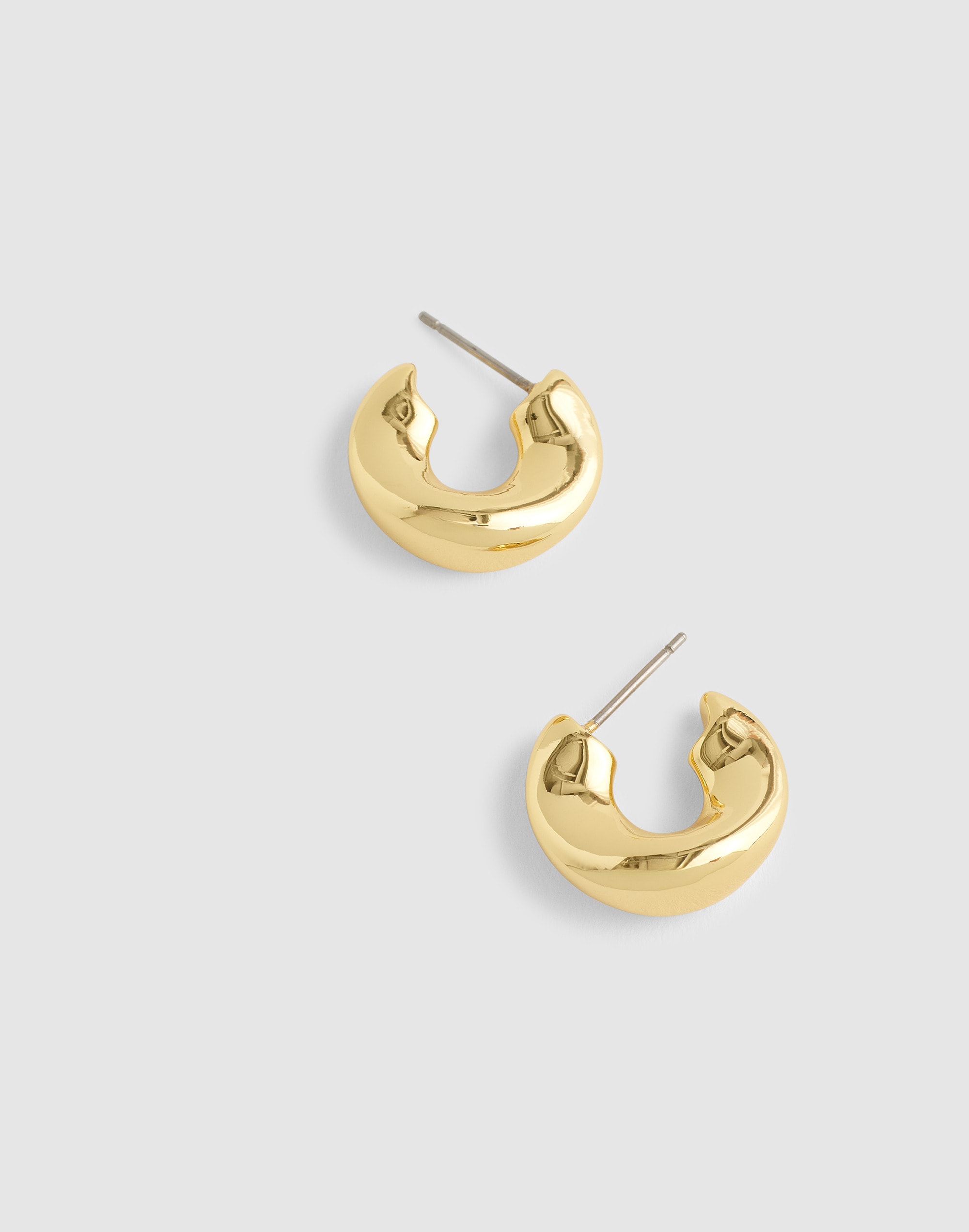 Puffy Twisted Small Hoop Earrings