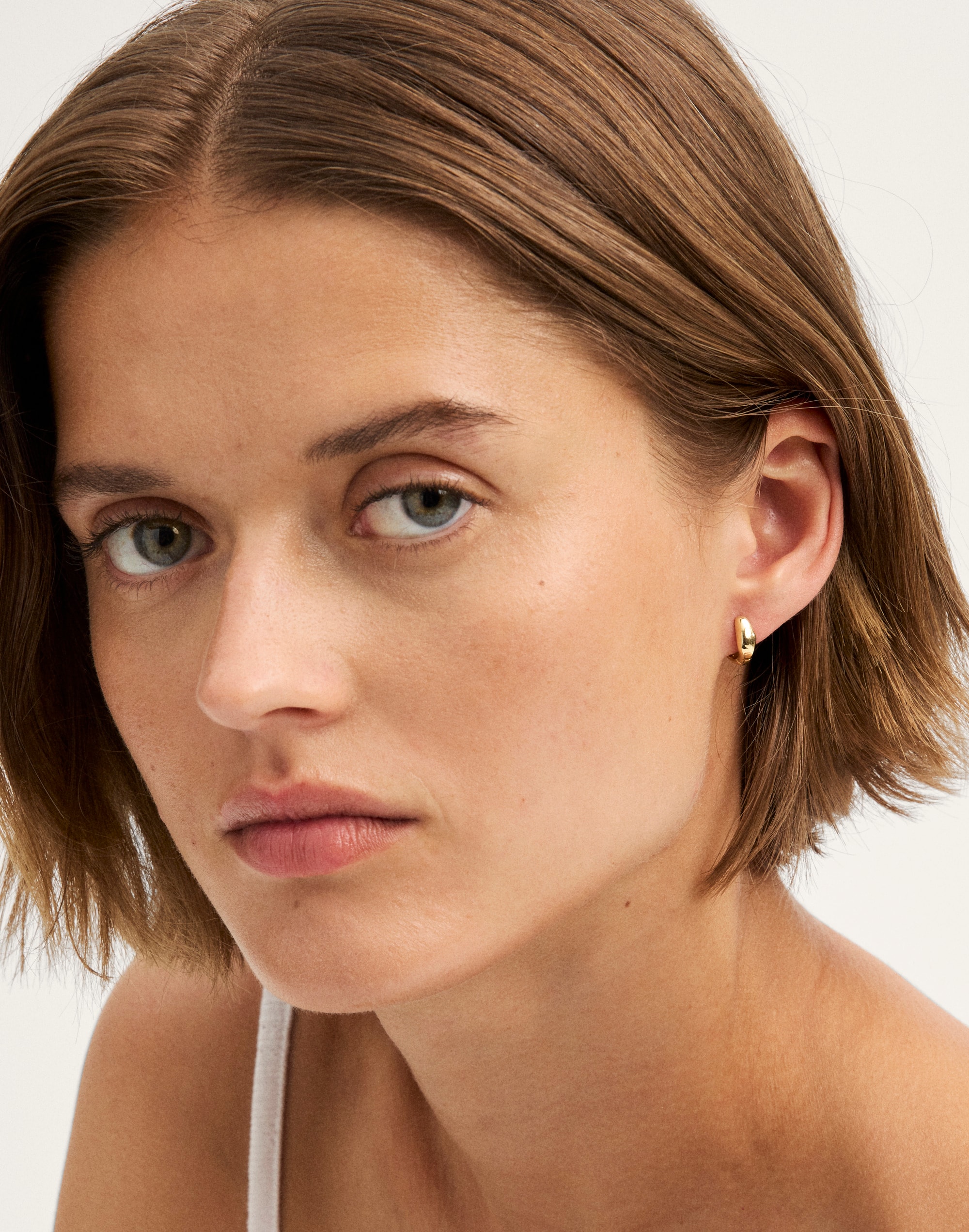 Sculptural Huggie Hoop Earrings