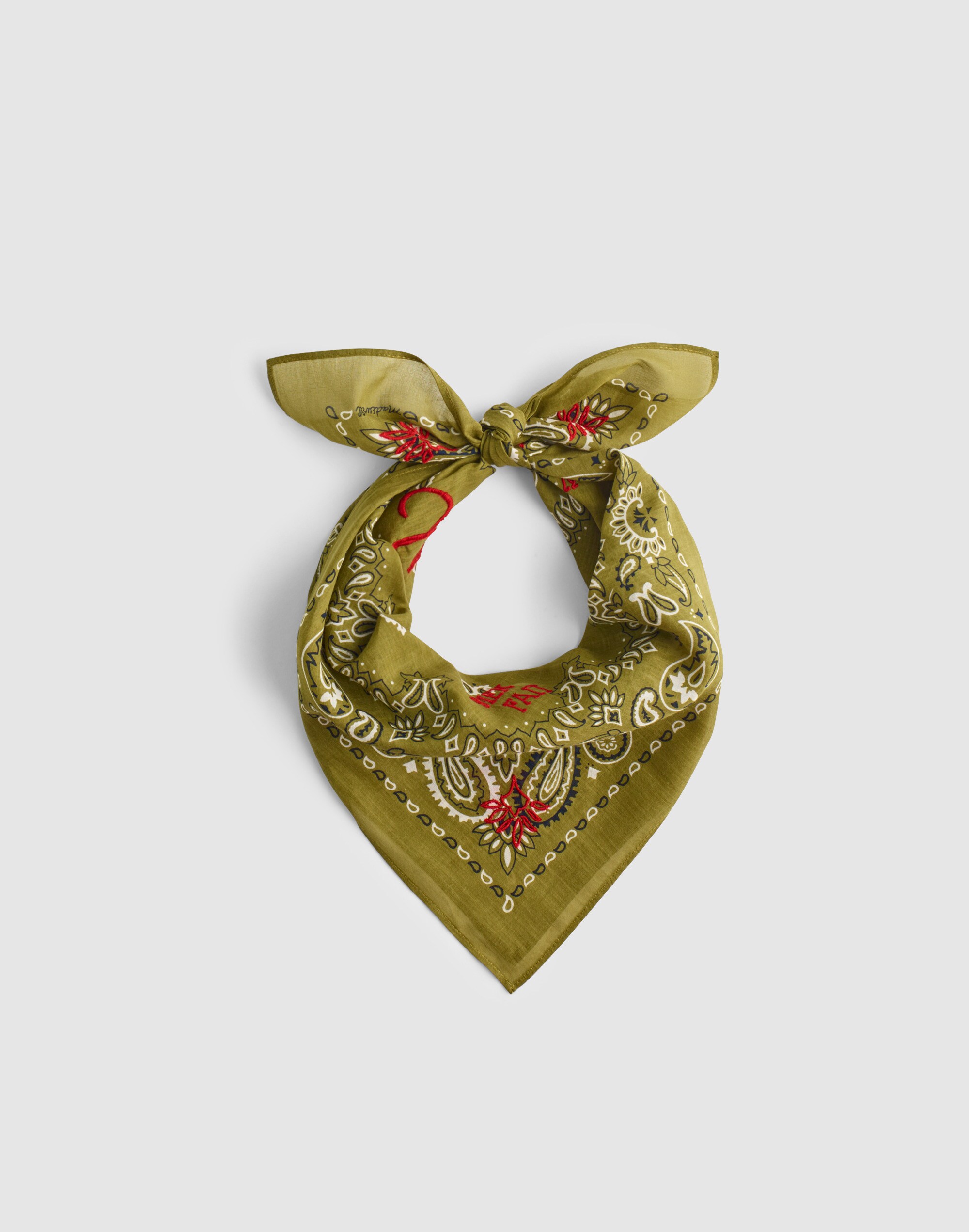 Embroidered Cotton Bandana