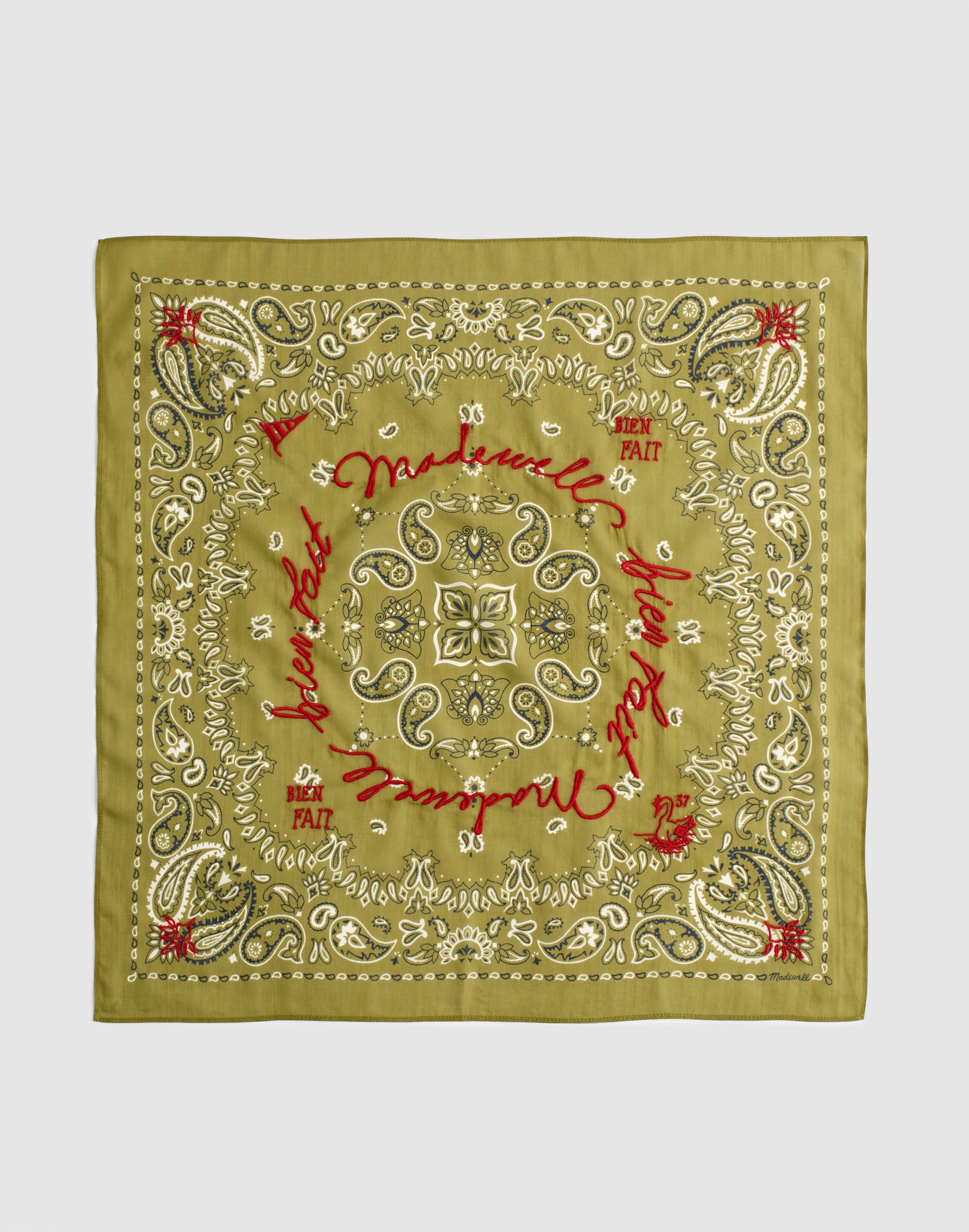 Embroidered Cotton Bandana