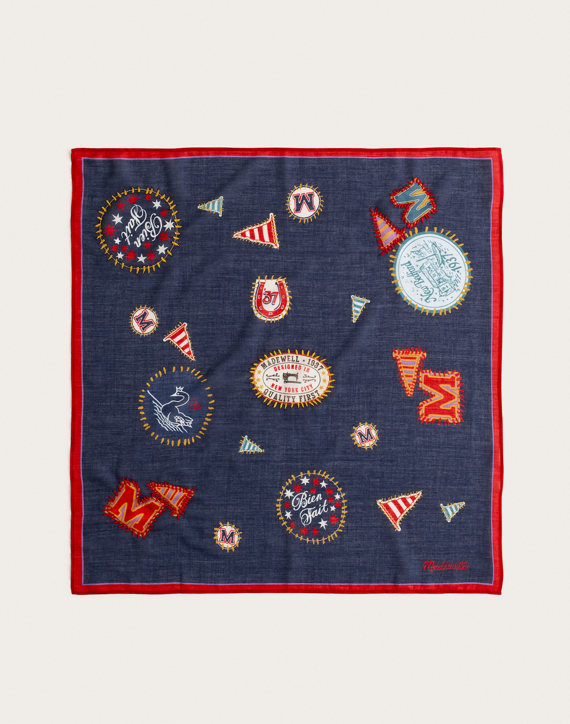 Embroidered Cotton Bandana