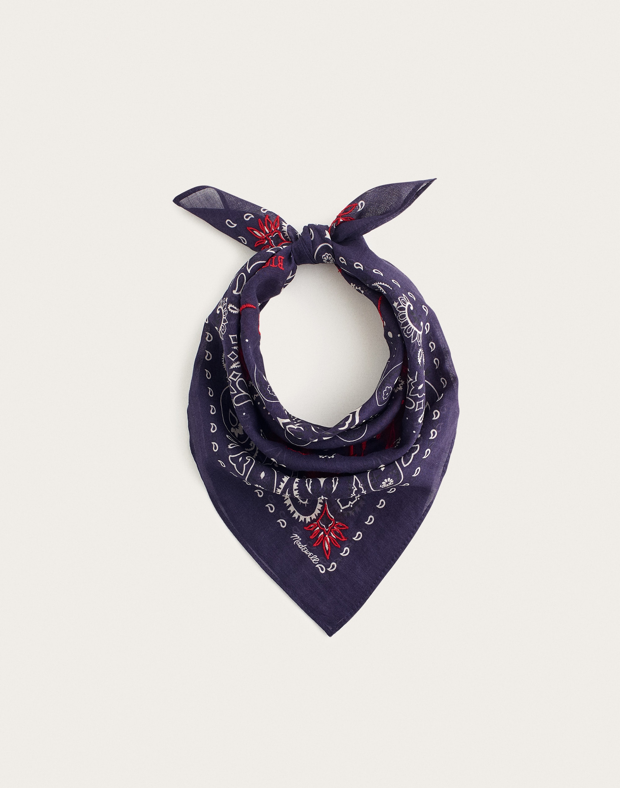 Embroidered Cotton Bandana