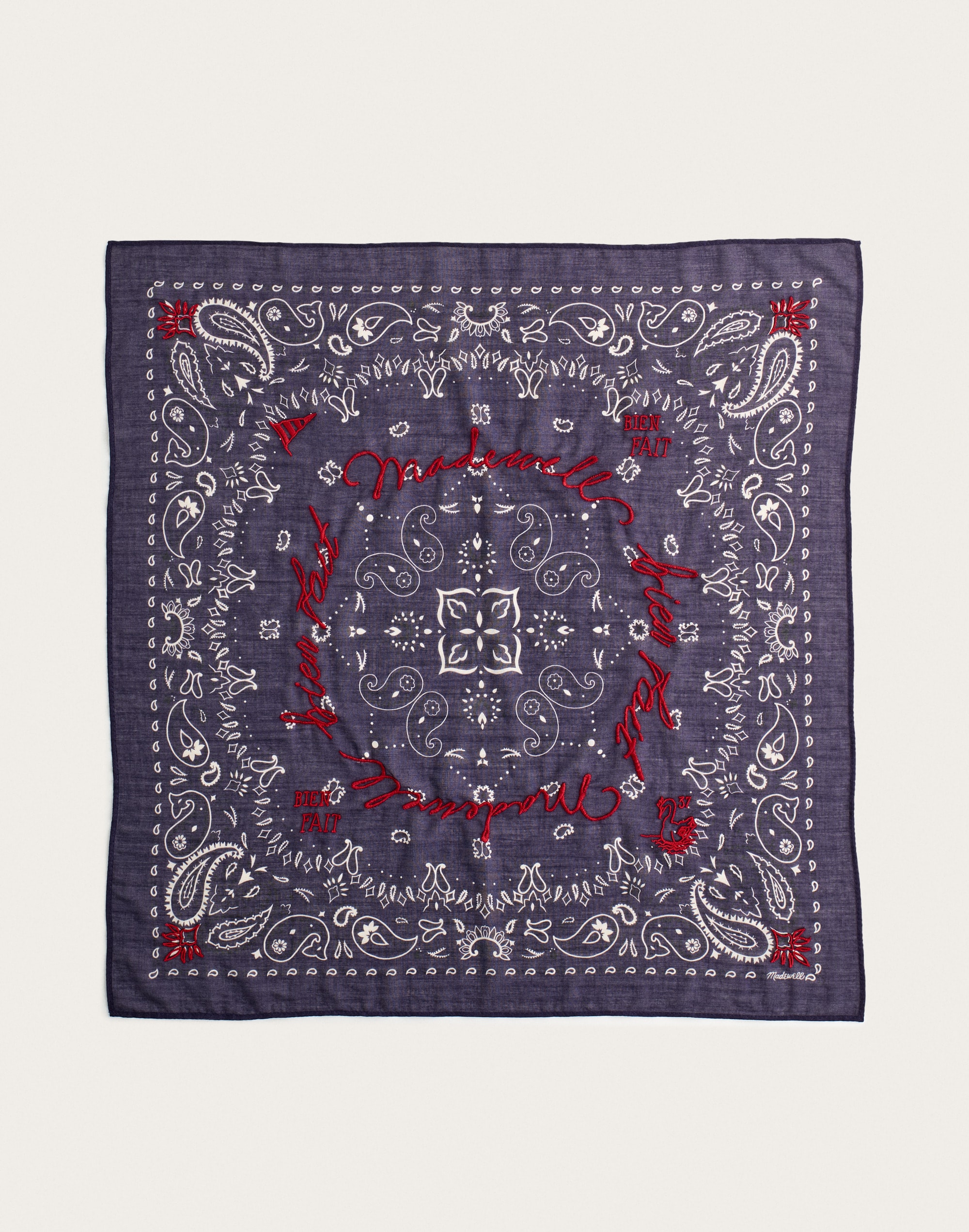 Embroidered Cotton Bandana