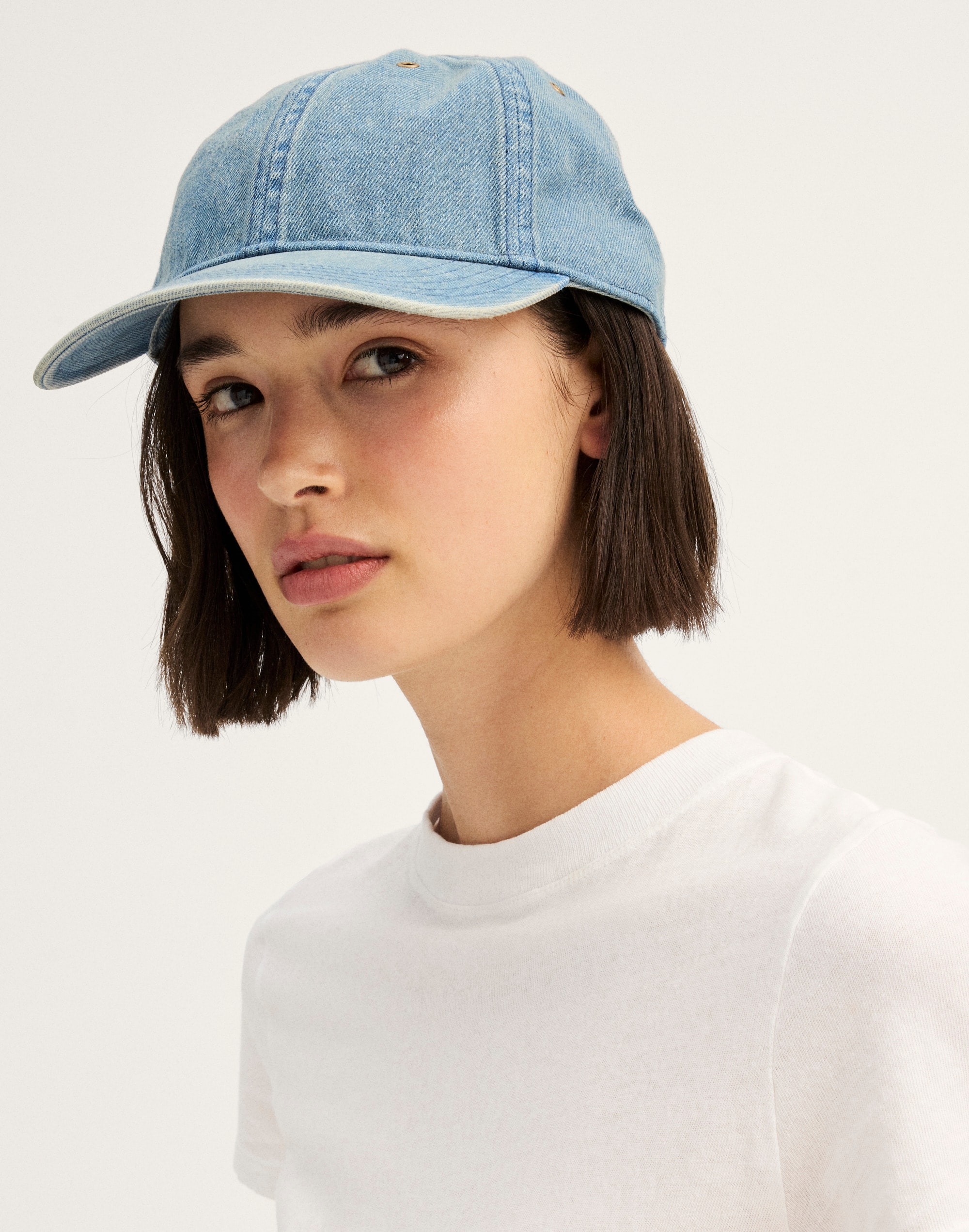 Embroidered Denim Baseball Hat