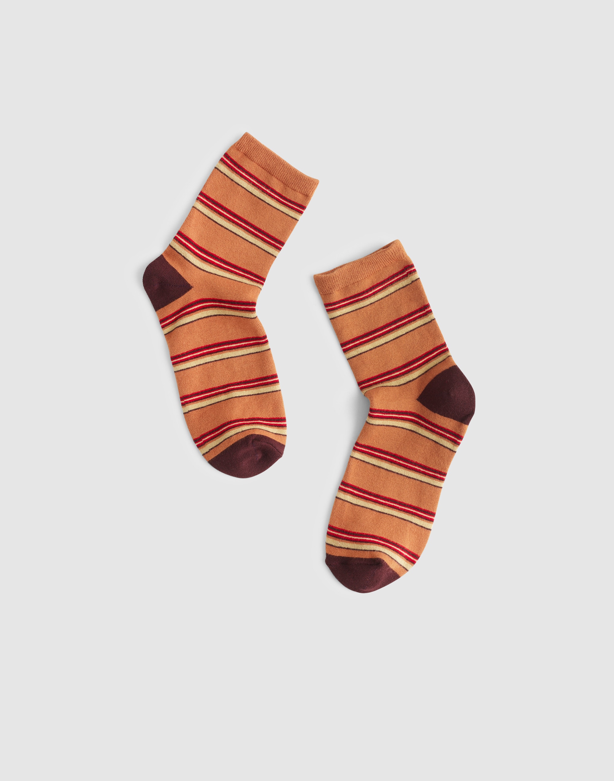 Mixed-Stripe Ankle Socks
