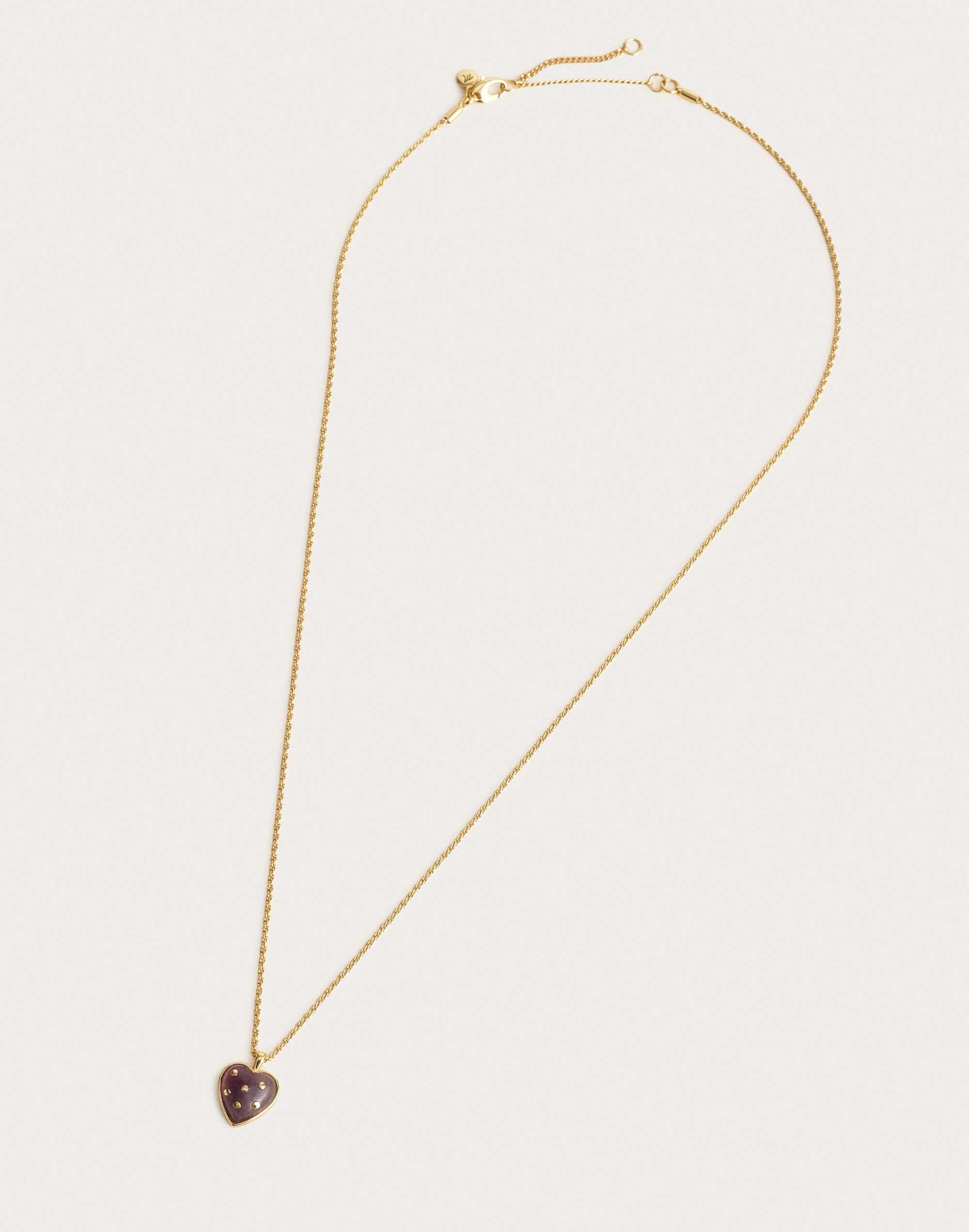 Polka-Dot Heart Pendant Necklace
