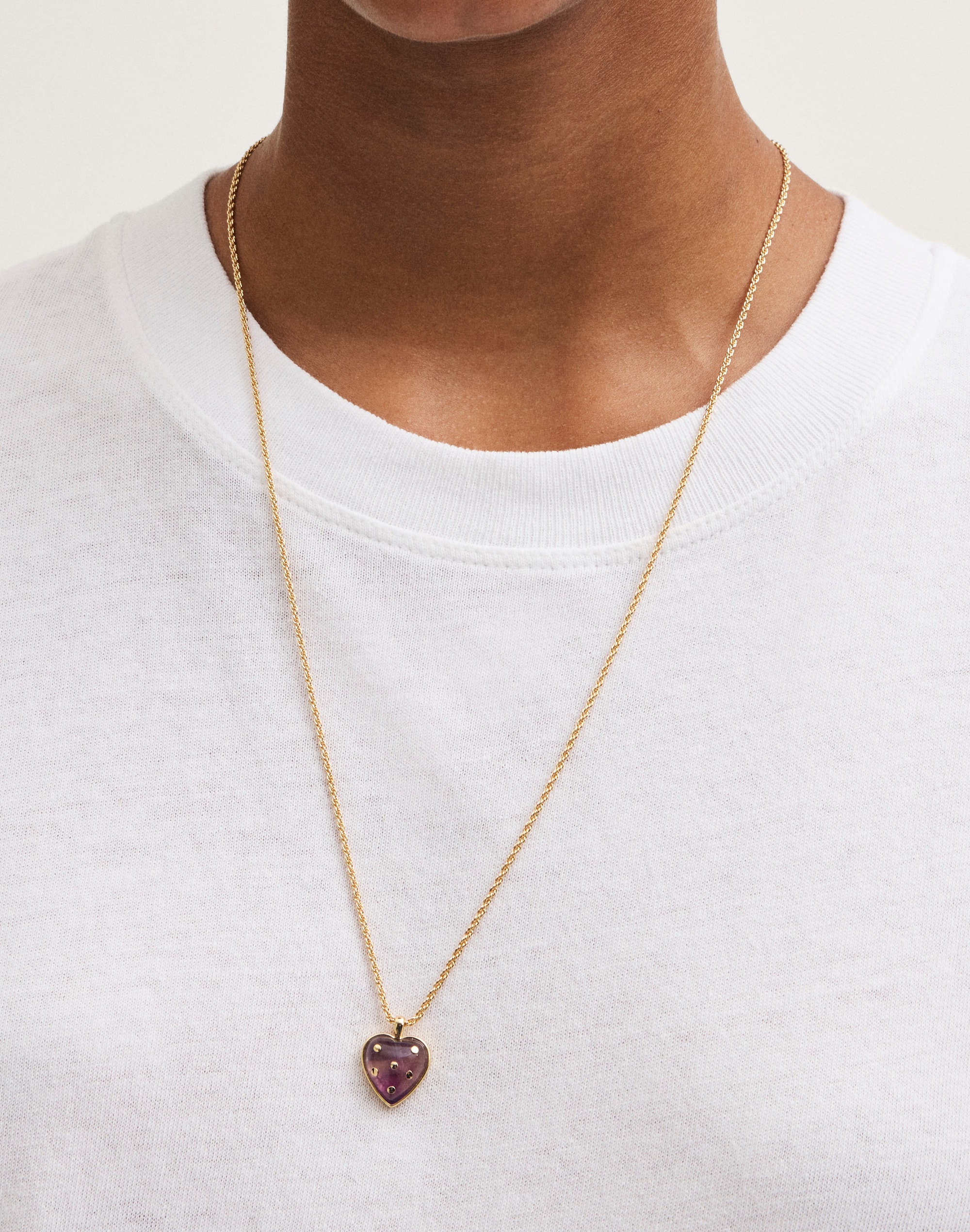 Polka-Dot Heart Pendant Necklace