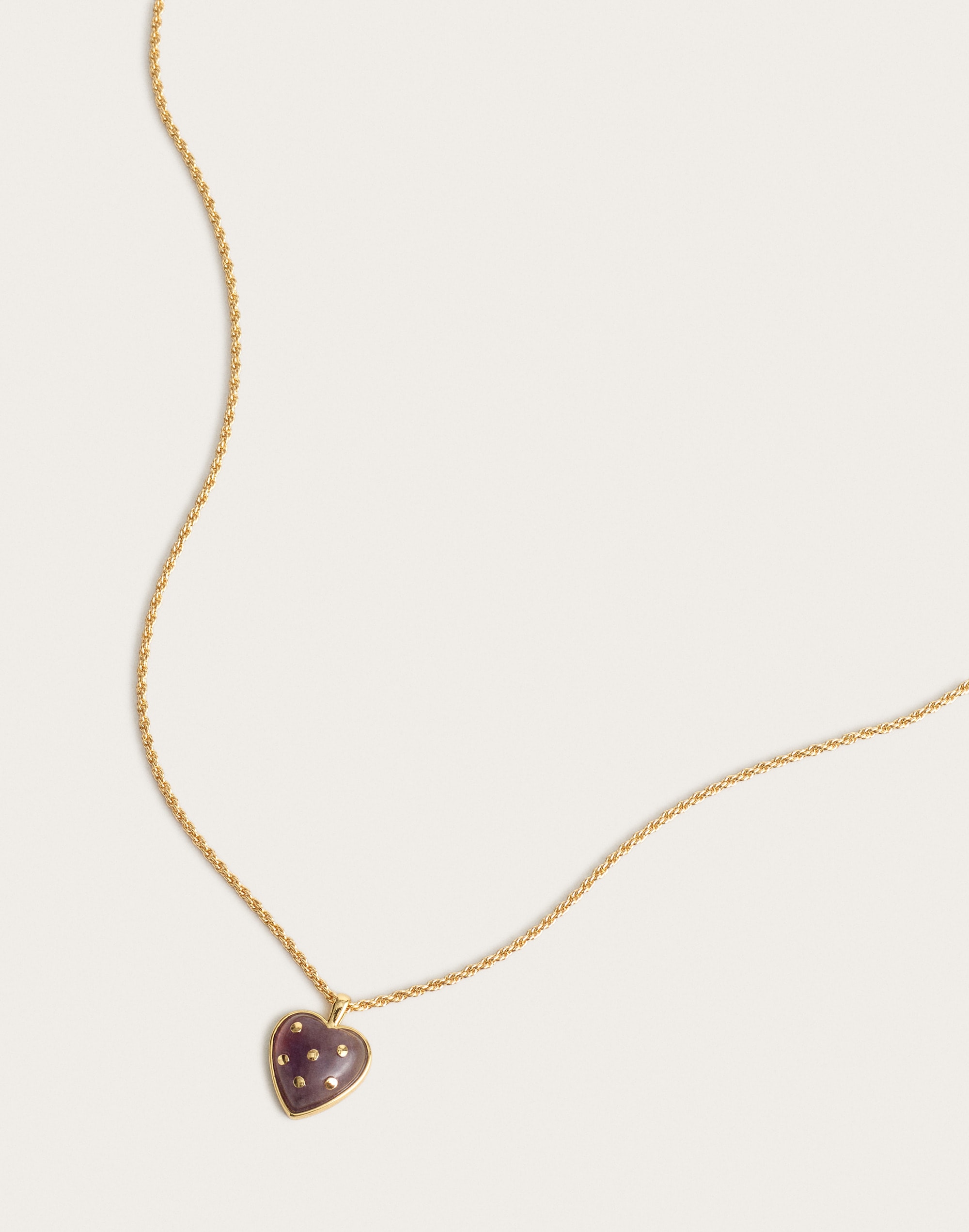 Polka-Dot Heart Pendant Necklace