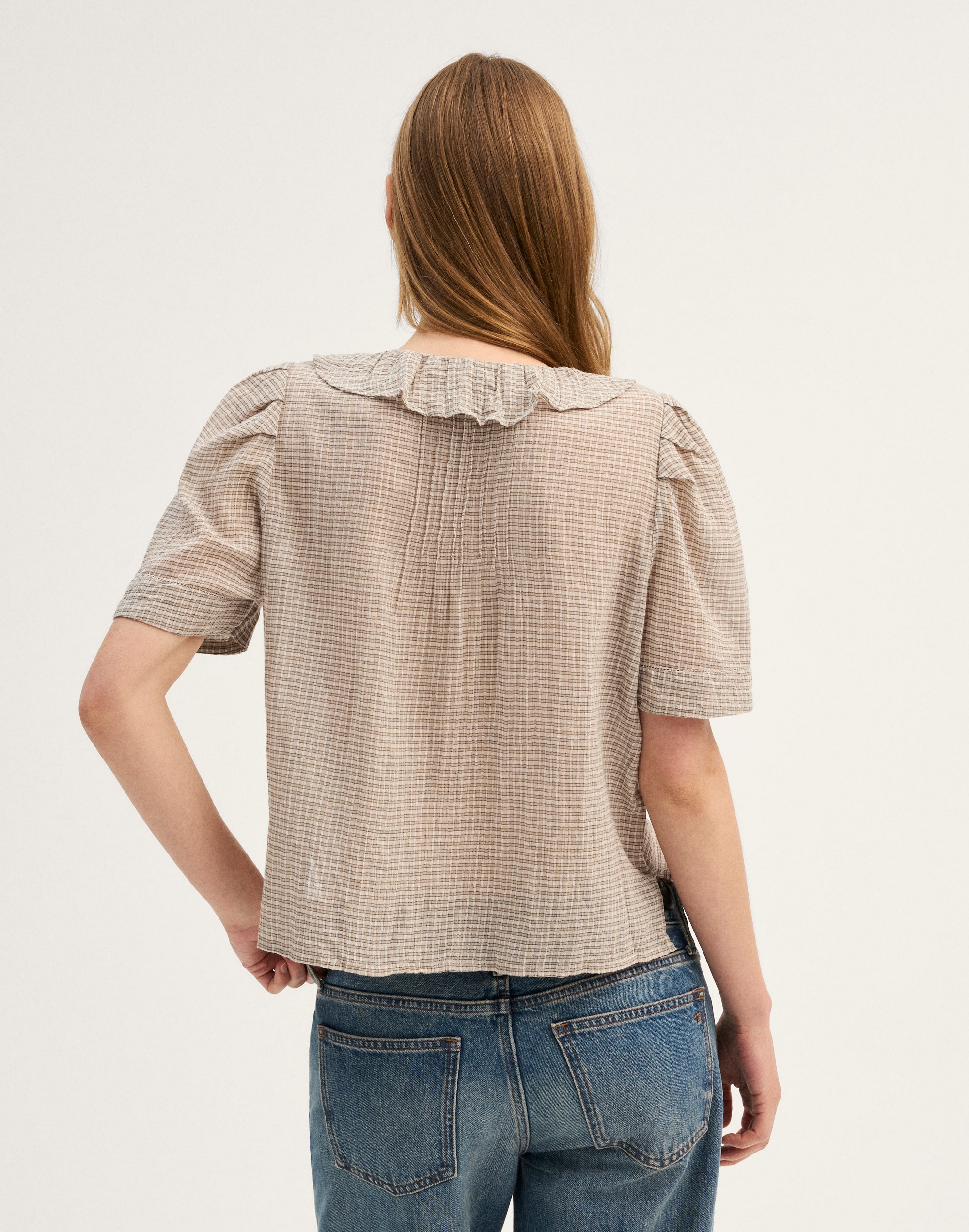 Ruffled Pintuck Top