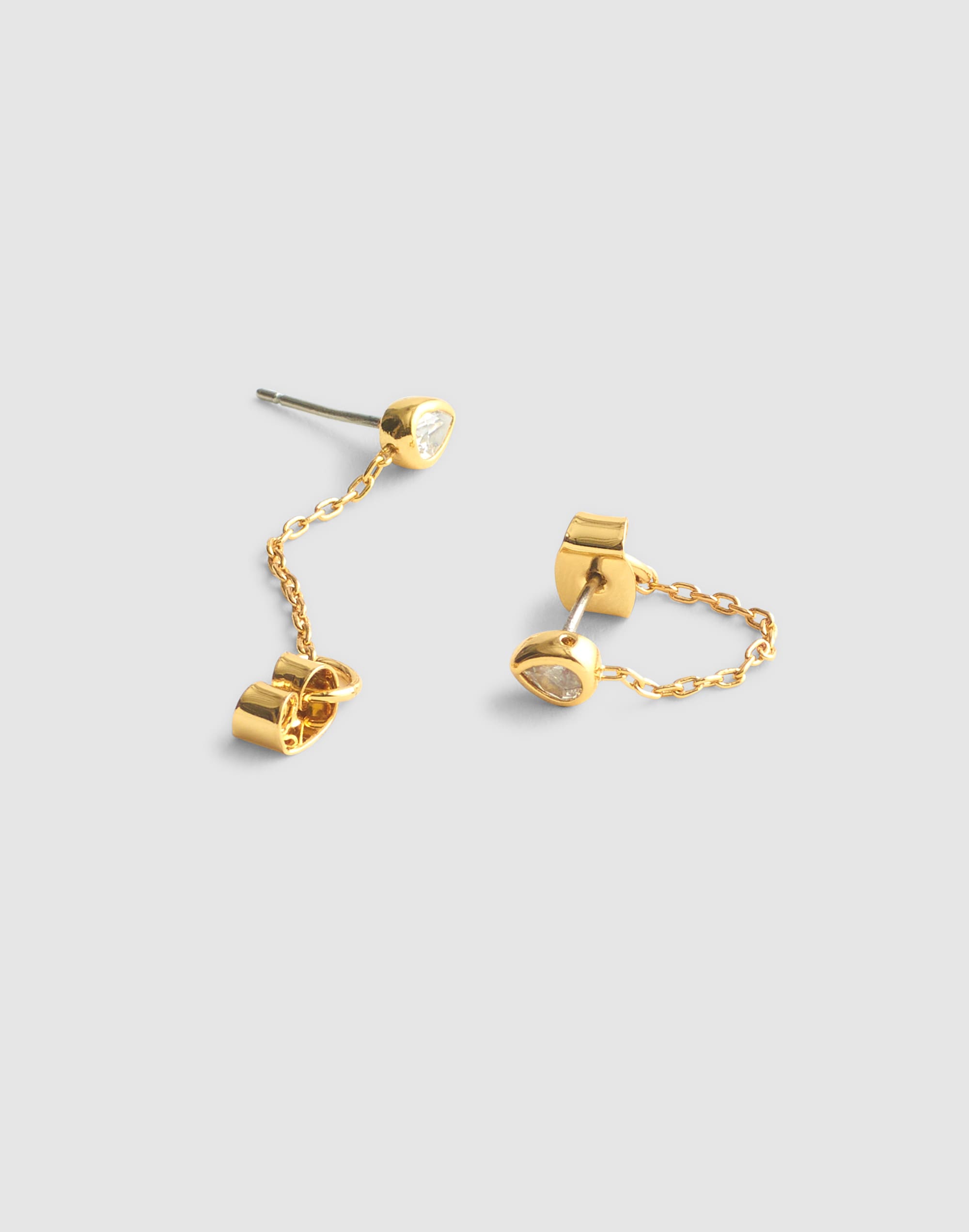 pear drop front-back earrings