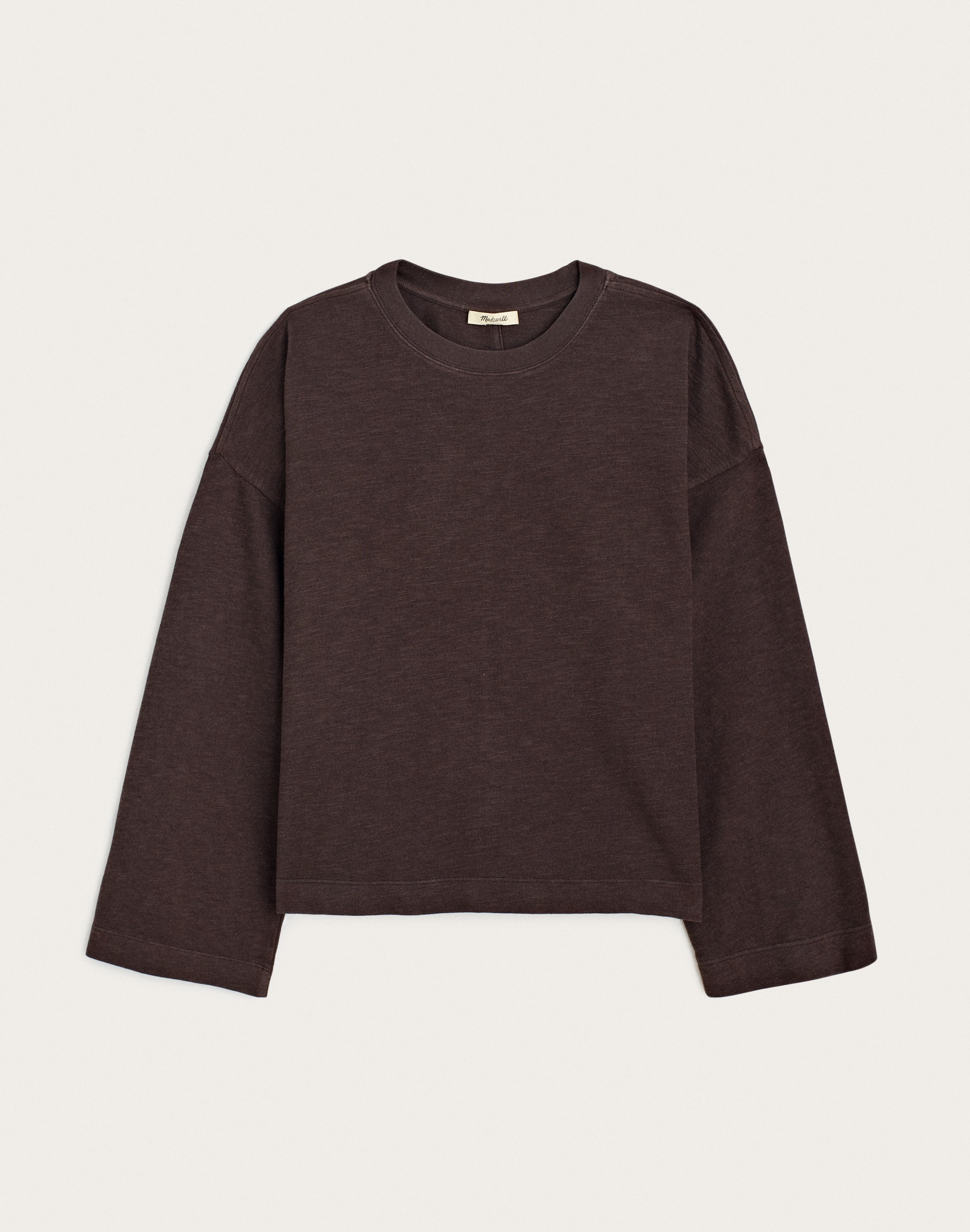 Easy Crewneck Long-Sleeve Tee in Sunday Slub