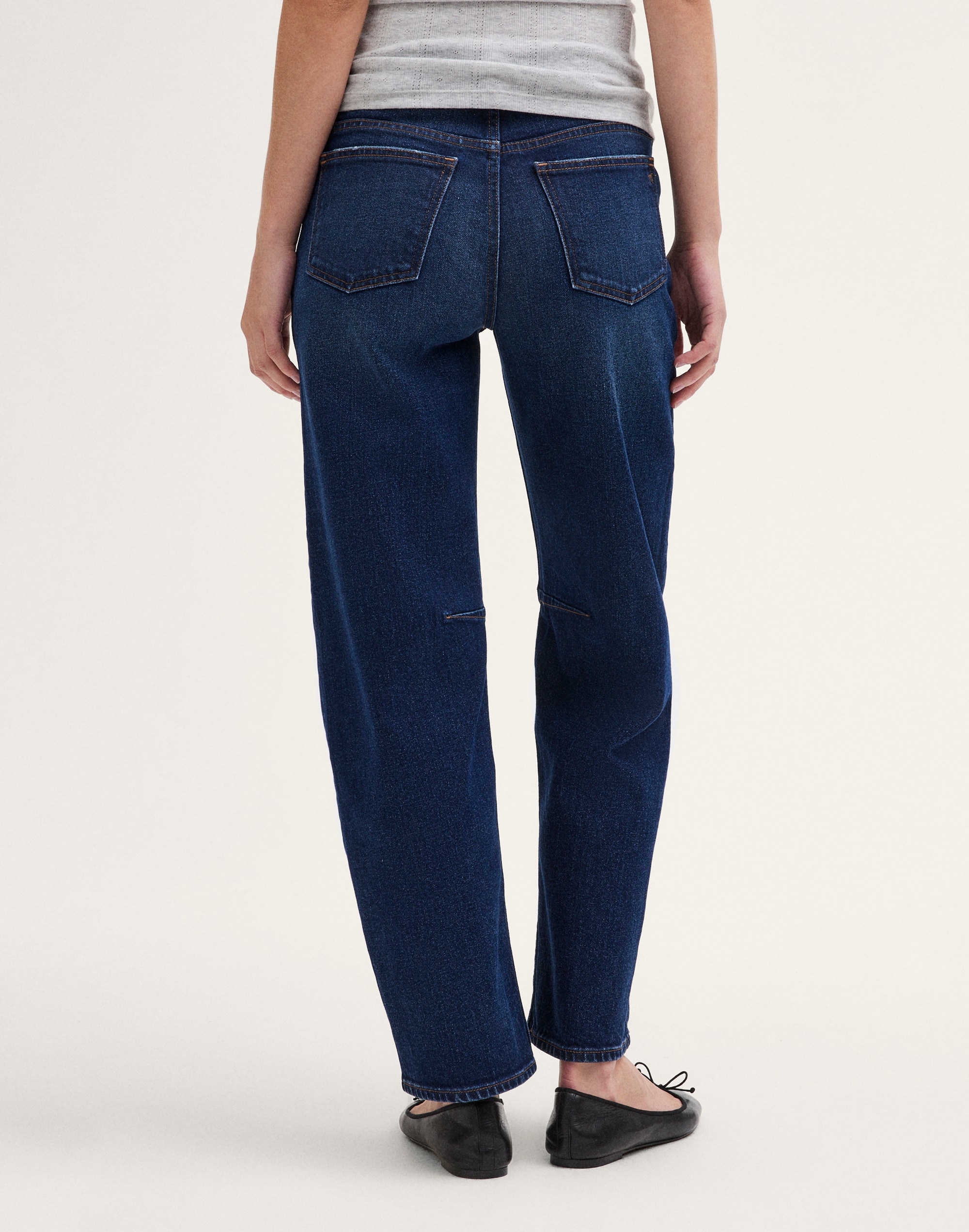 The Maternity Darted Barrel-Leg Jean