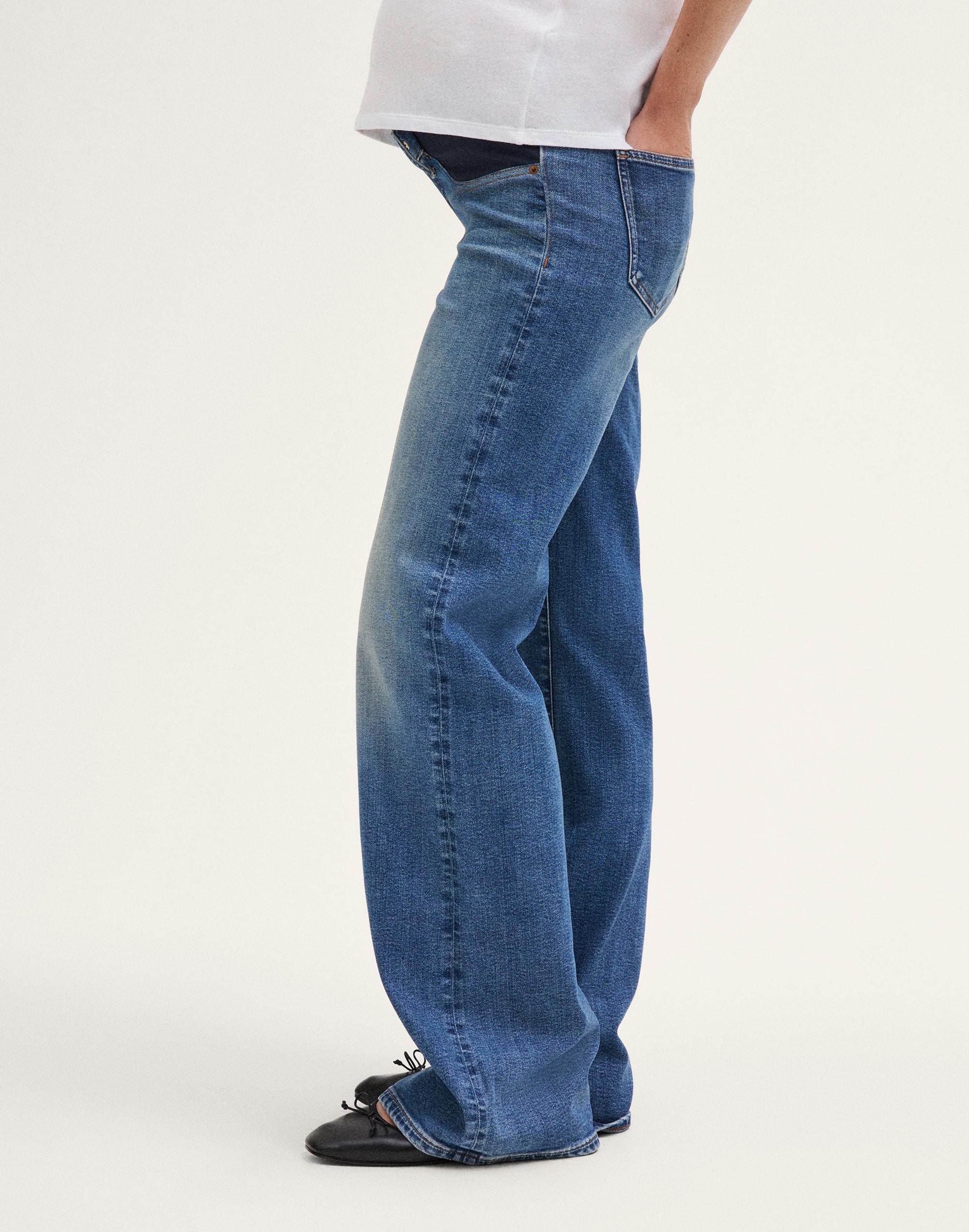 The Maternity Wide-Leg Jean