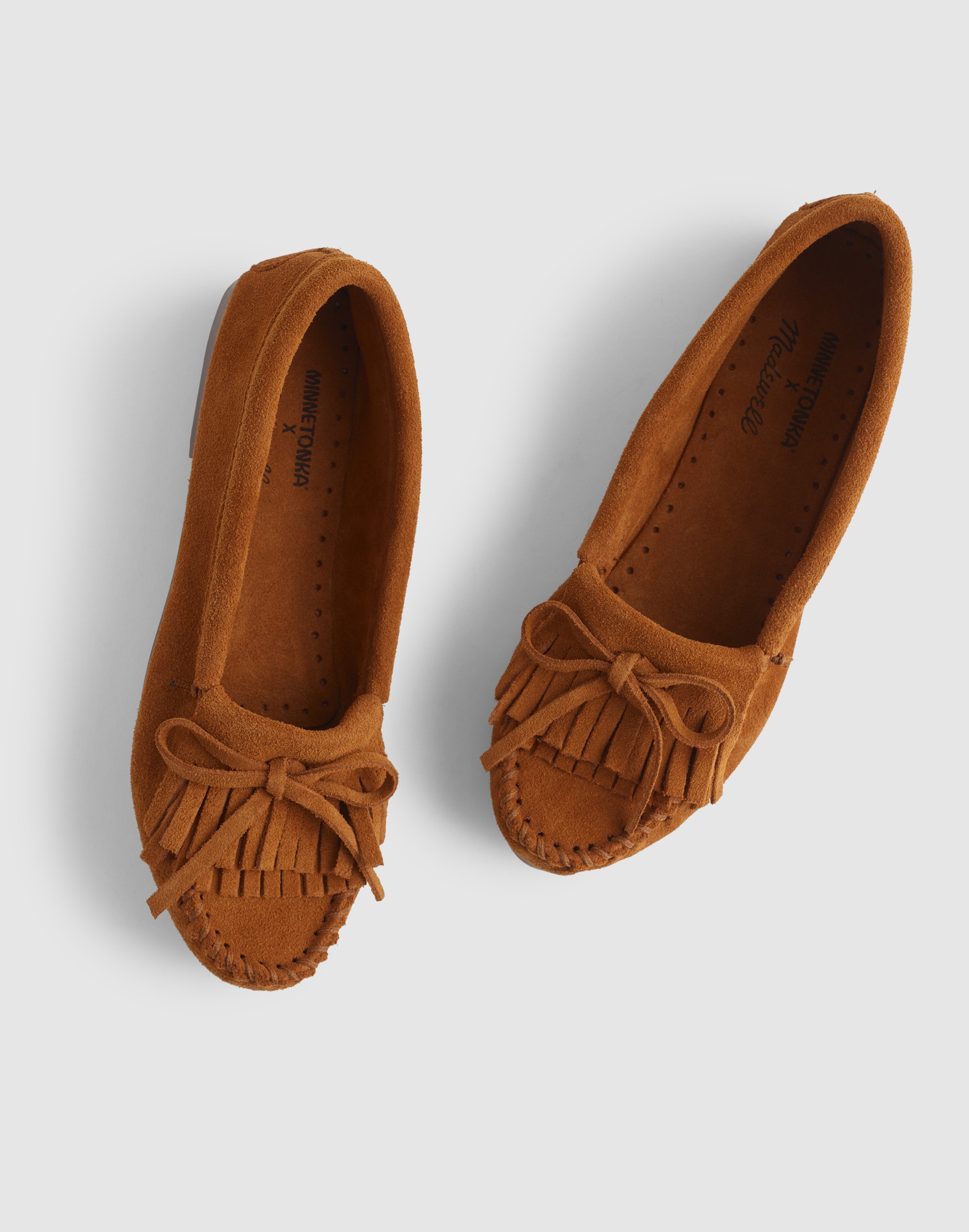 Madewell x Minnetonka Double-Fringe Kilty Moc