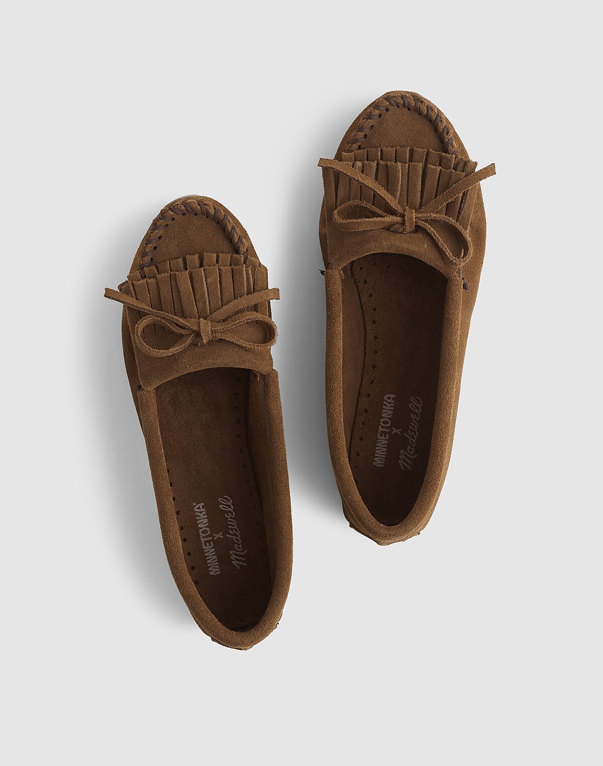 Minnetonka x Madewell Double-Fringe Kilty Moc