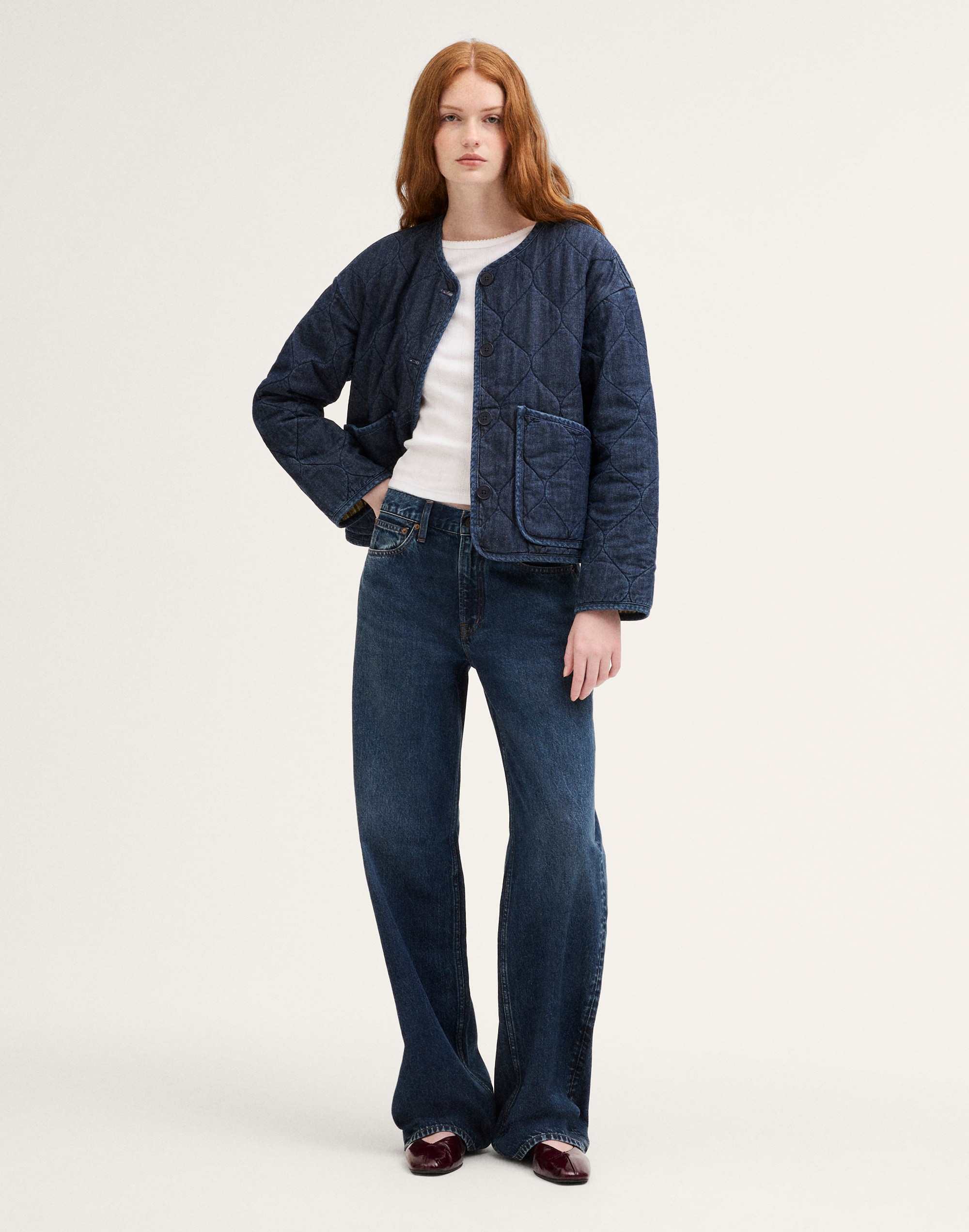 Quilted Denim Jacket