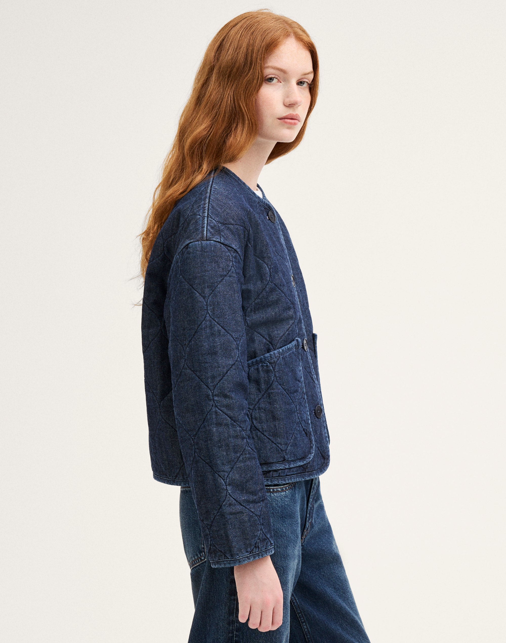 Quilted Denim Jacket