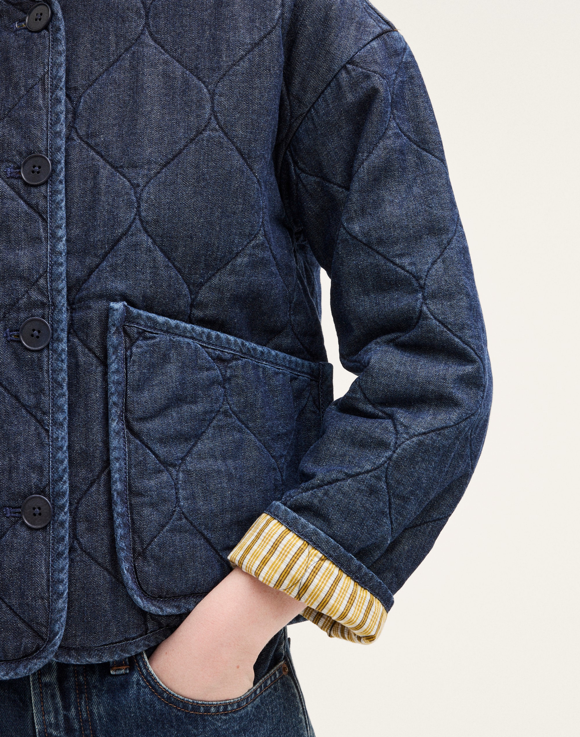 Quilted Denim Jacket