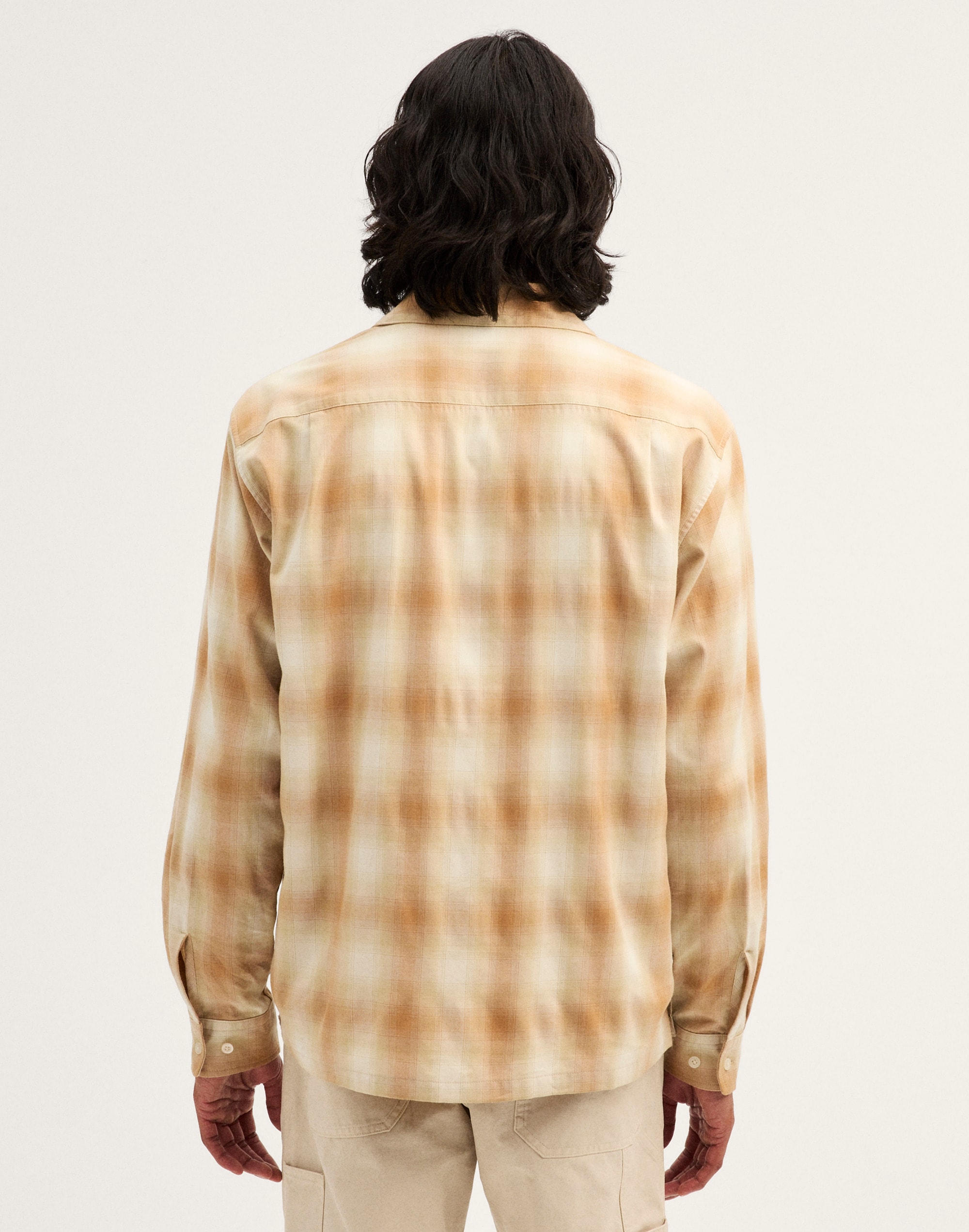 Camp-Collar Long-Sleeve Shirt in Cotton Blend