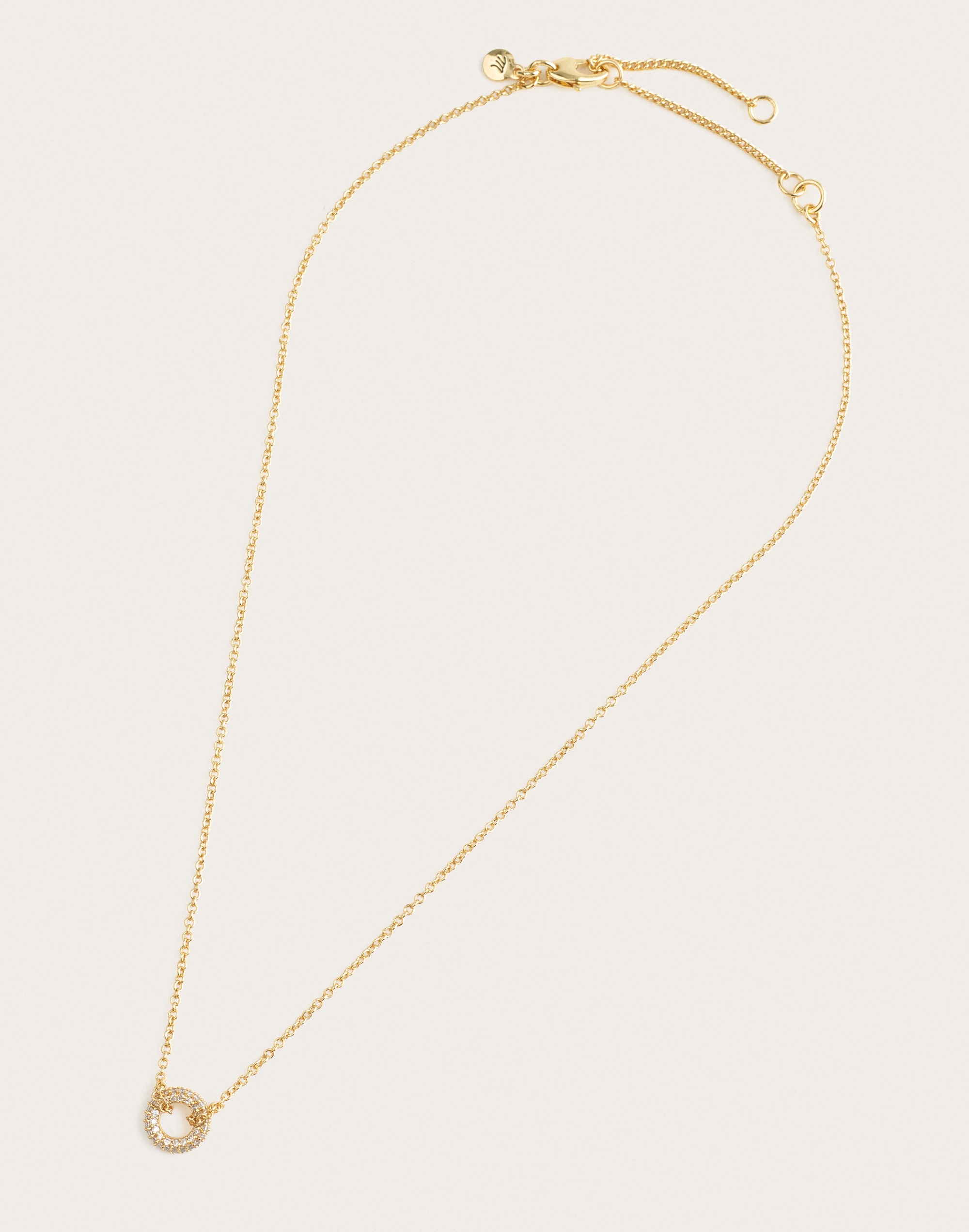 Pav&eacute; Ring Choker Chain Necklace