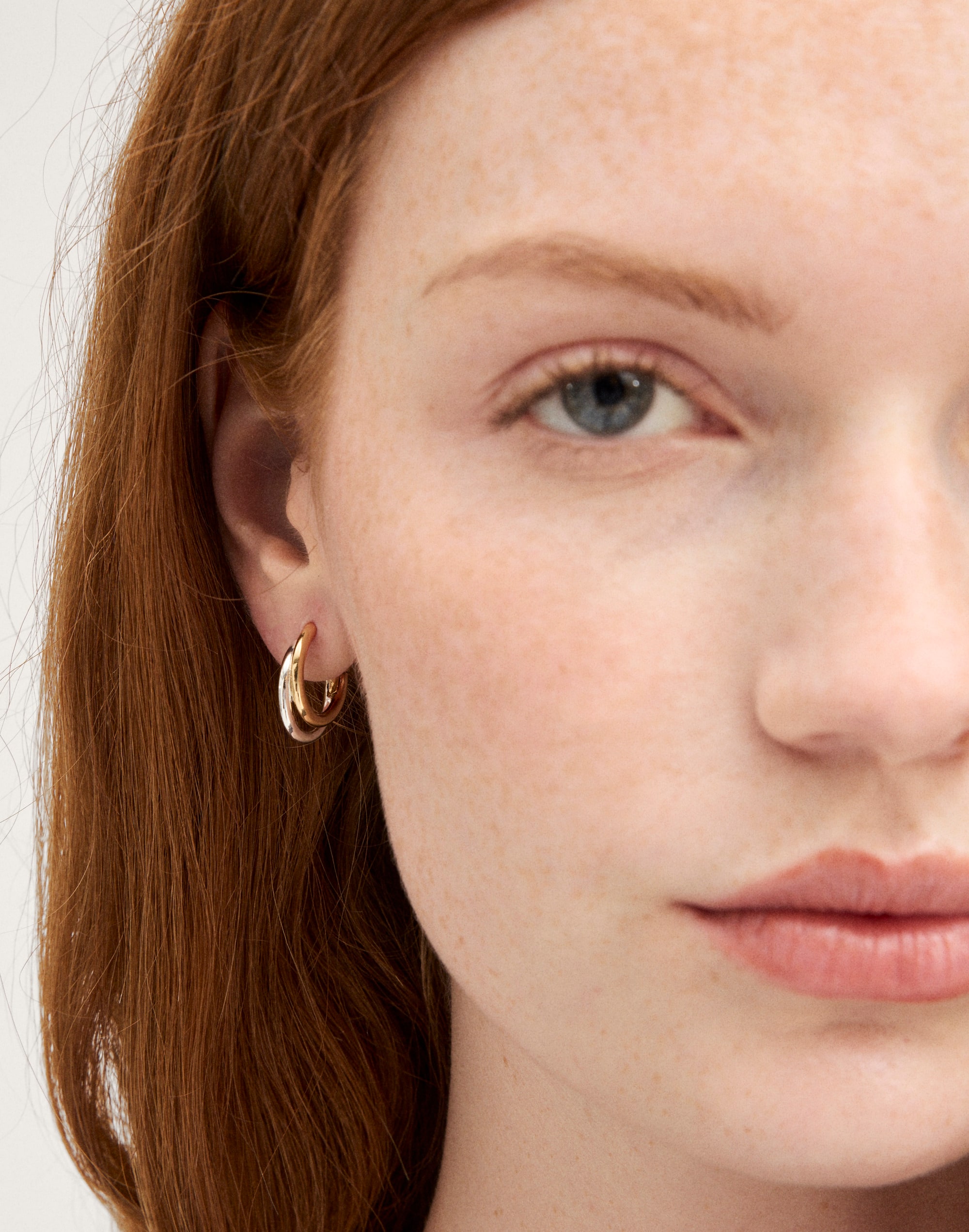 Mixed-Metal Double-Hoop Earrings