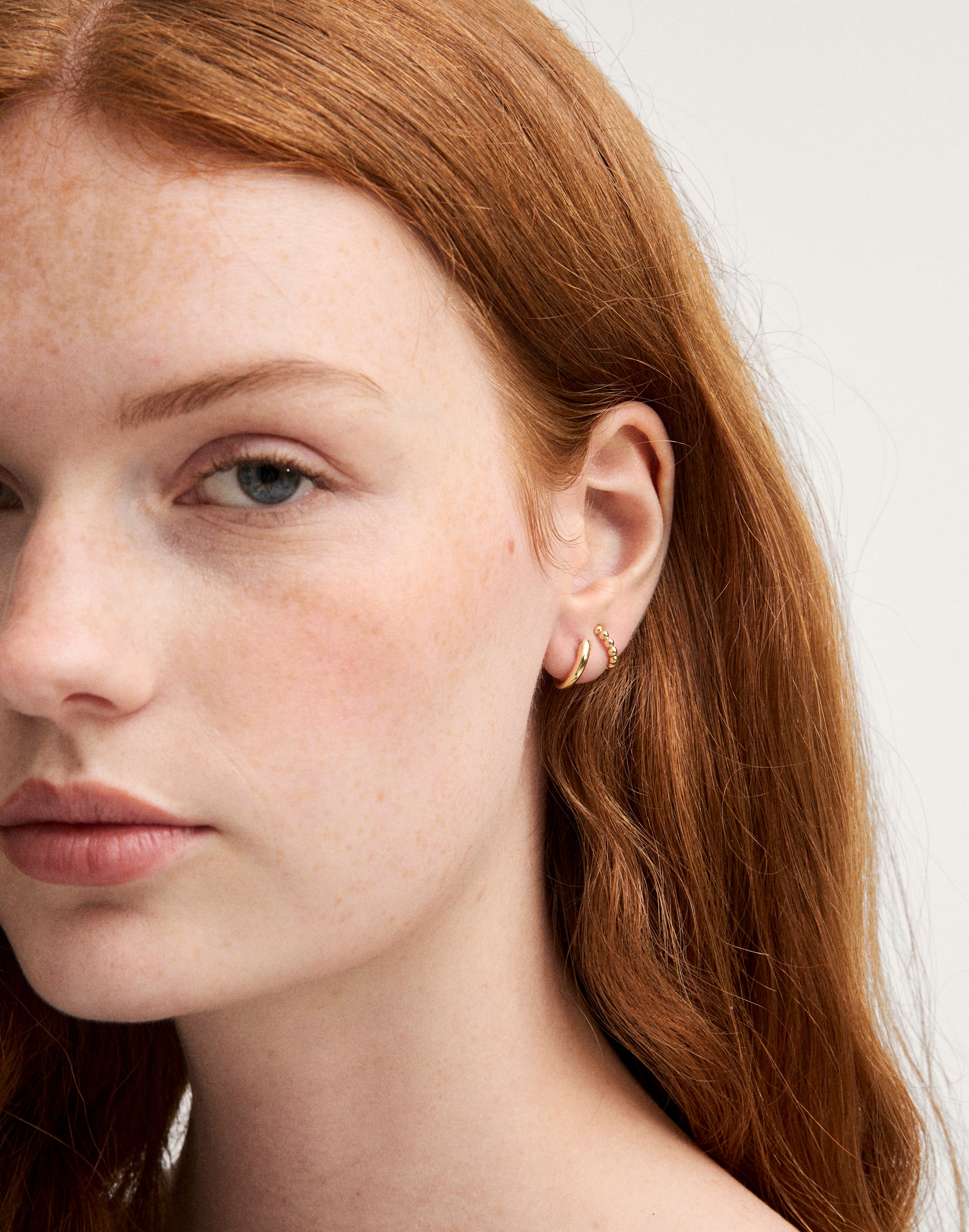 Bauble Double Huggie Hoop Earrings