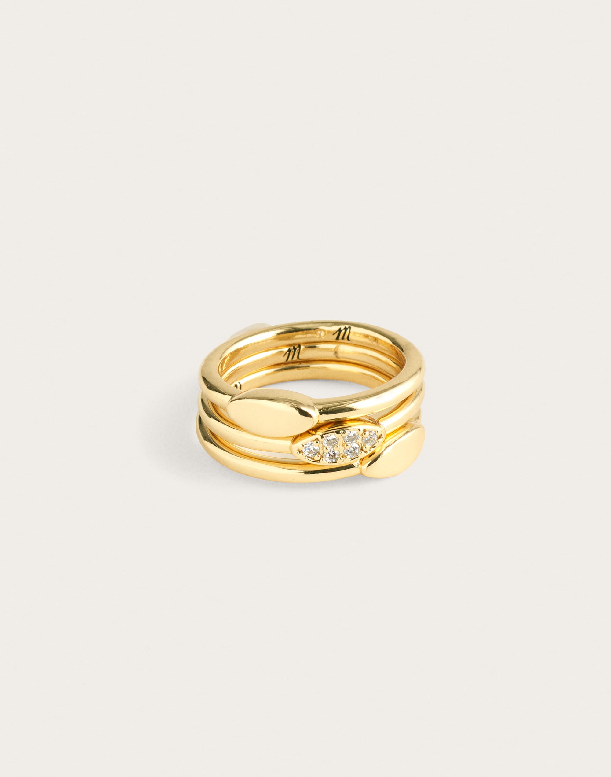 pav&eacute; stacking ring set